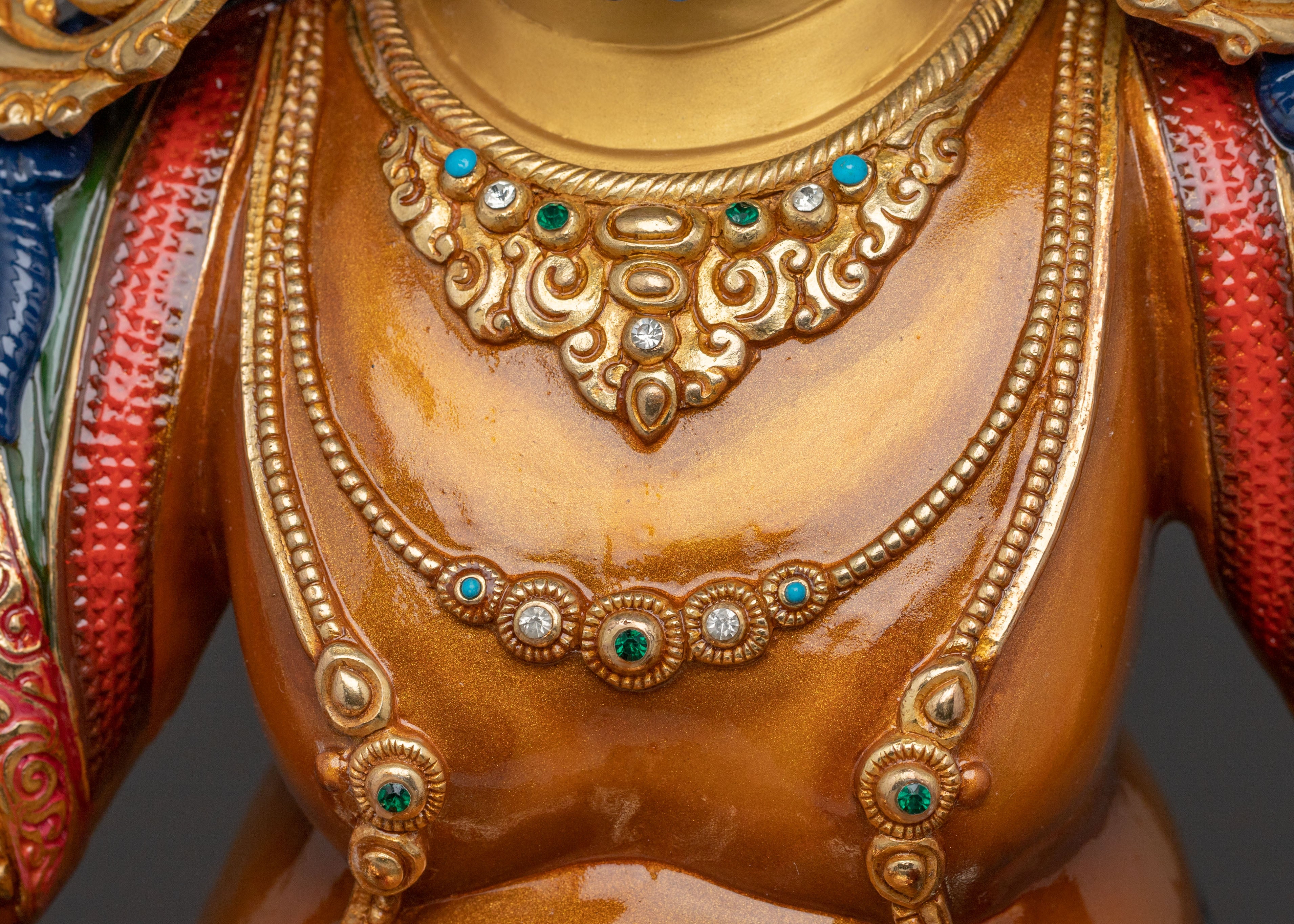 Dzambhala Golden Statue | Buddhist Deity of Wealth