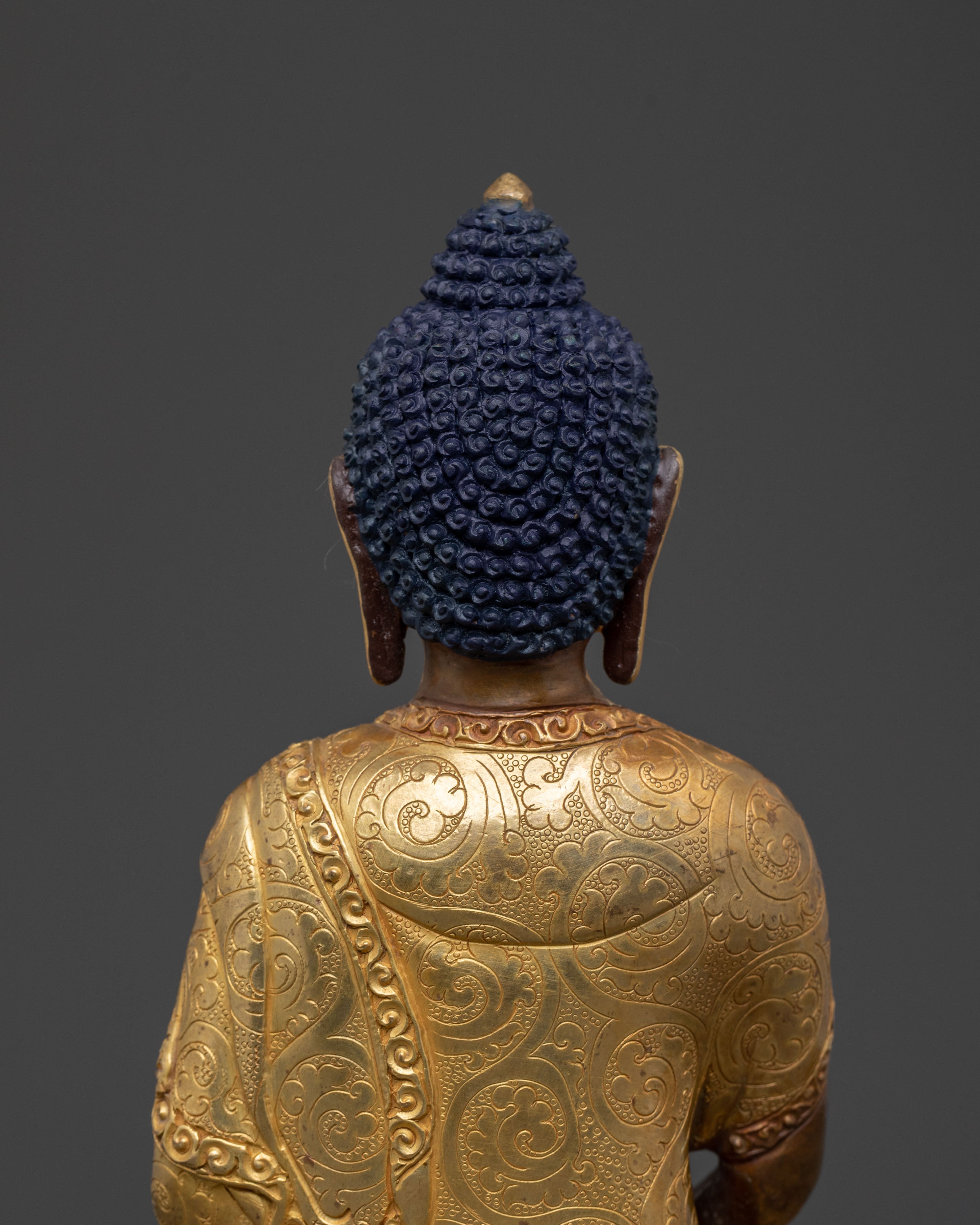 Golden Amitabha Buddha Sculpture