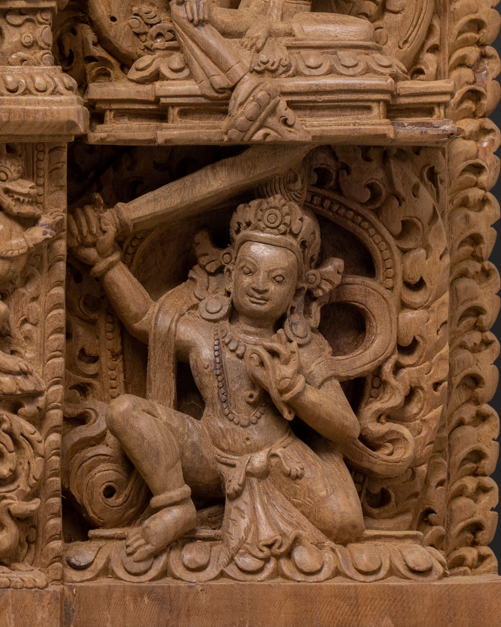 Lokeshvara Wooden Statue | Spiritual Decor