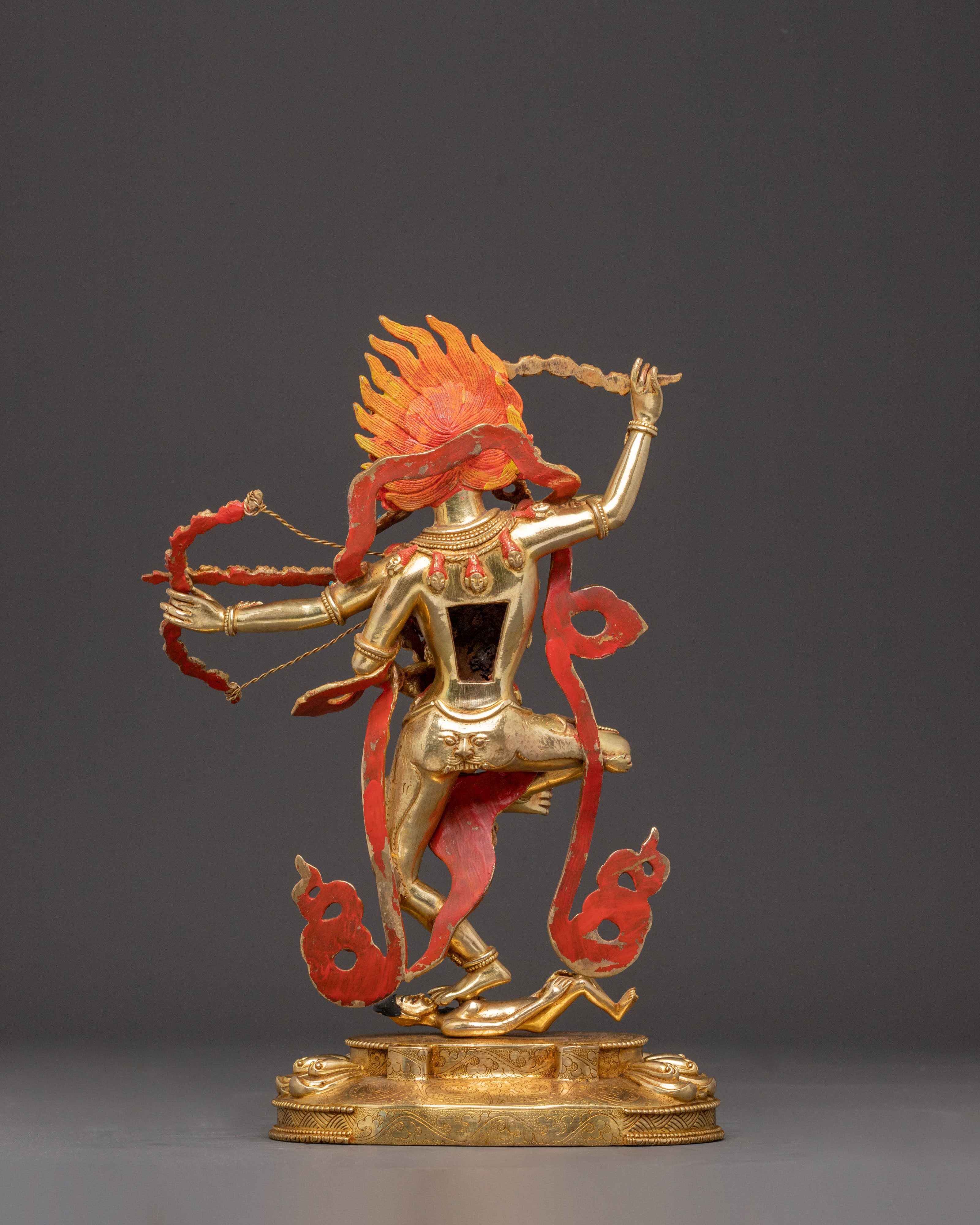 Golden Kurukulla Handmade Statue | Tibetan Buddhist Figurine