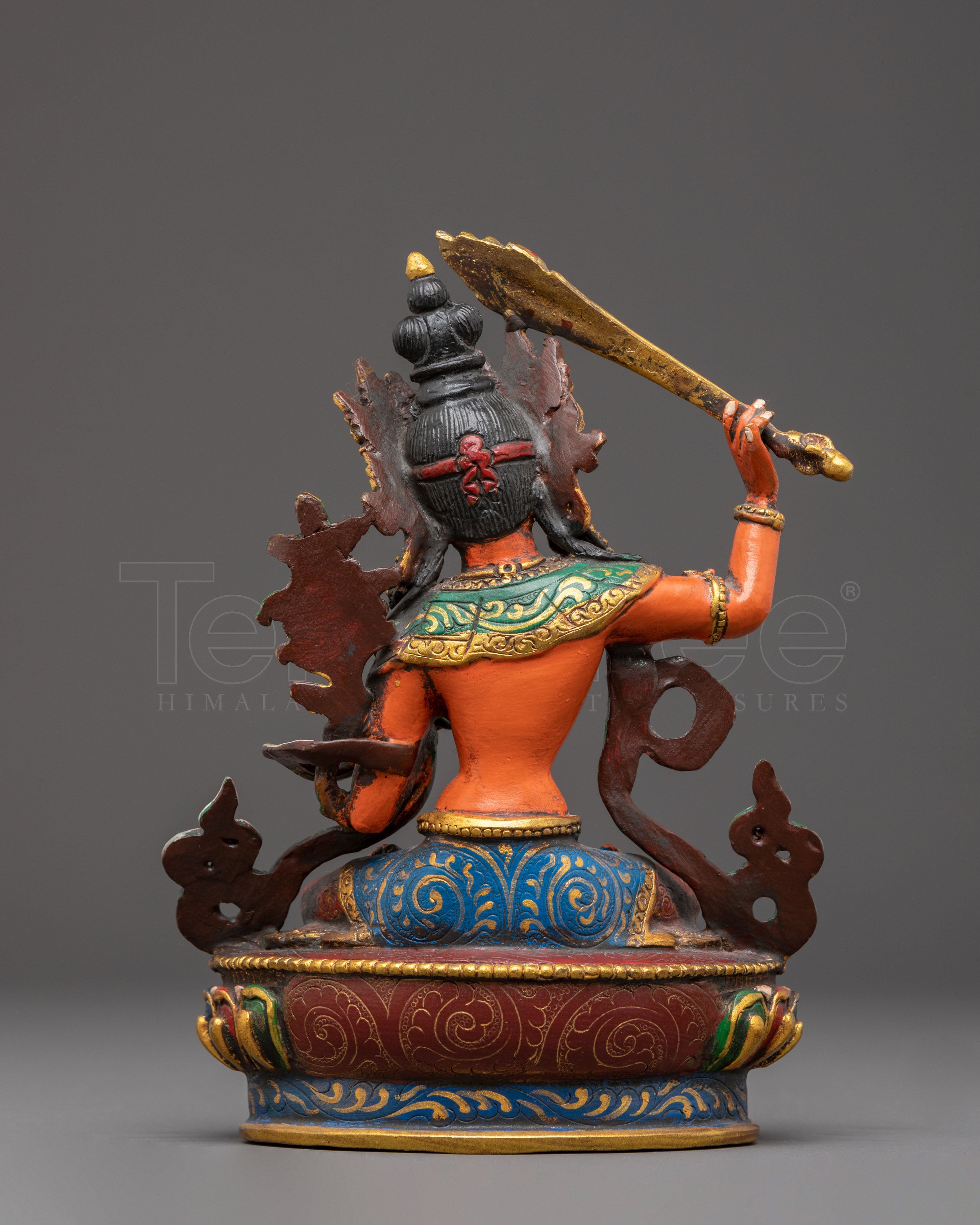 Handcrafted Copper Statue of Bodhisattva Manjushri | The Beacon of Wisdom