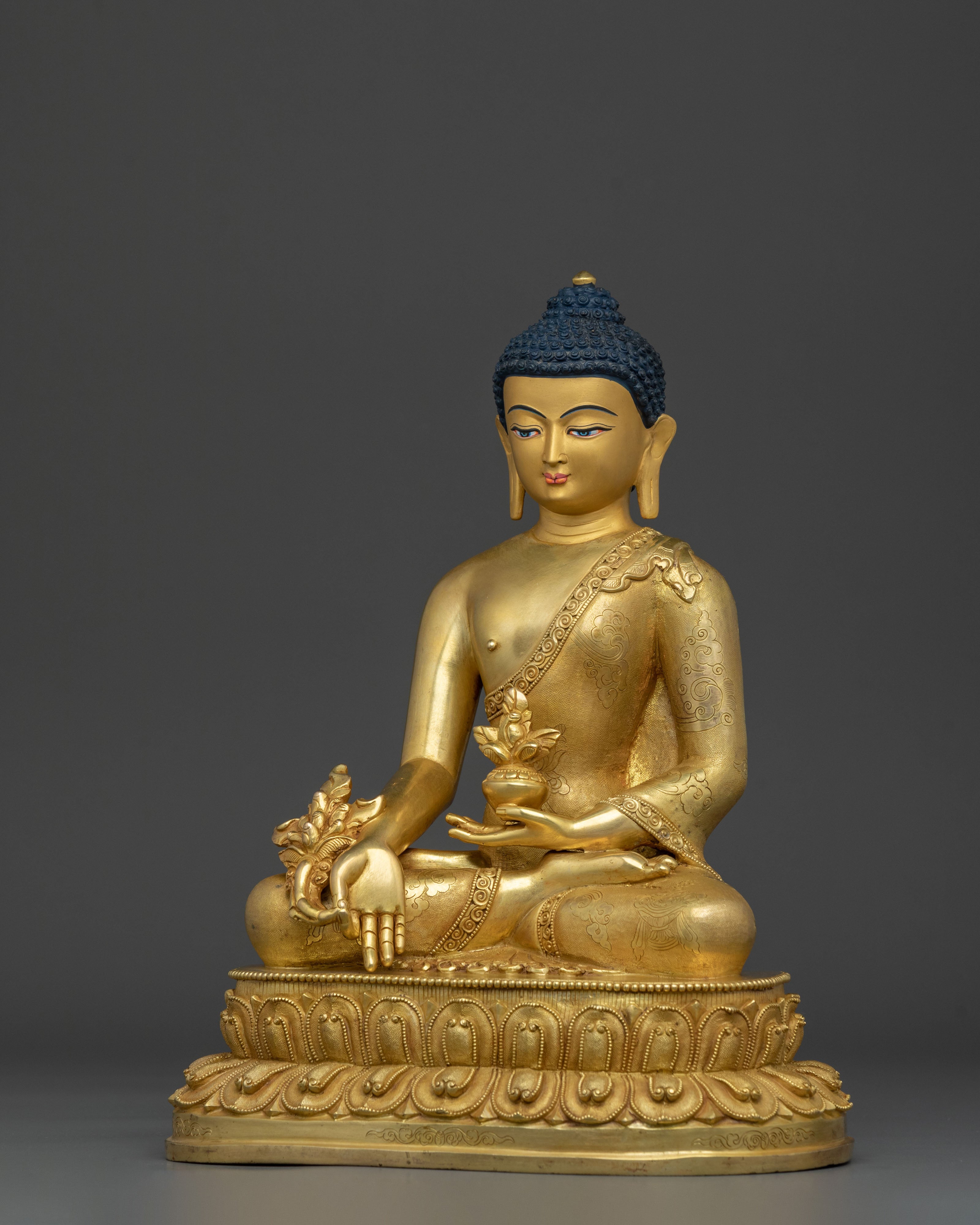 Bhaiṣajyaguru Sculpture for Healing: Sacred Altar Decor