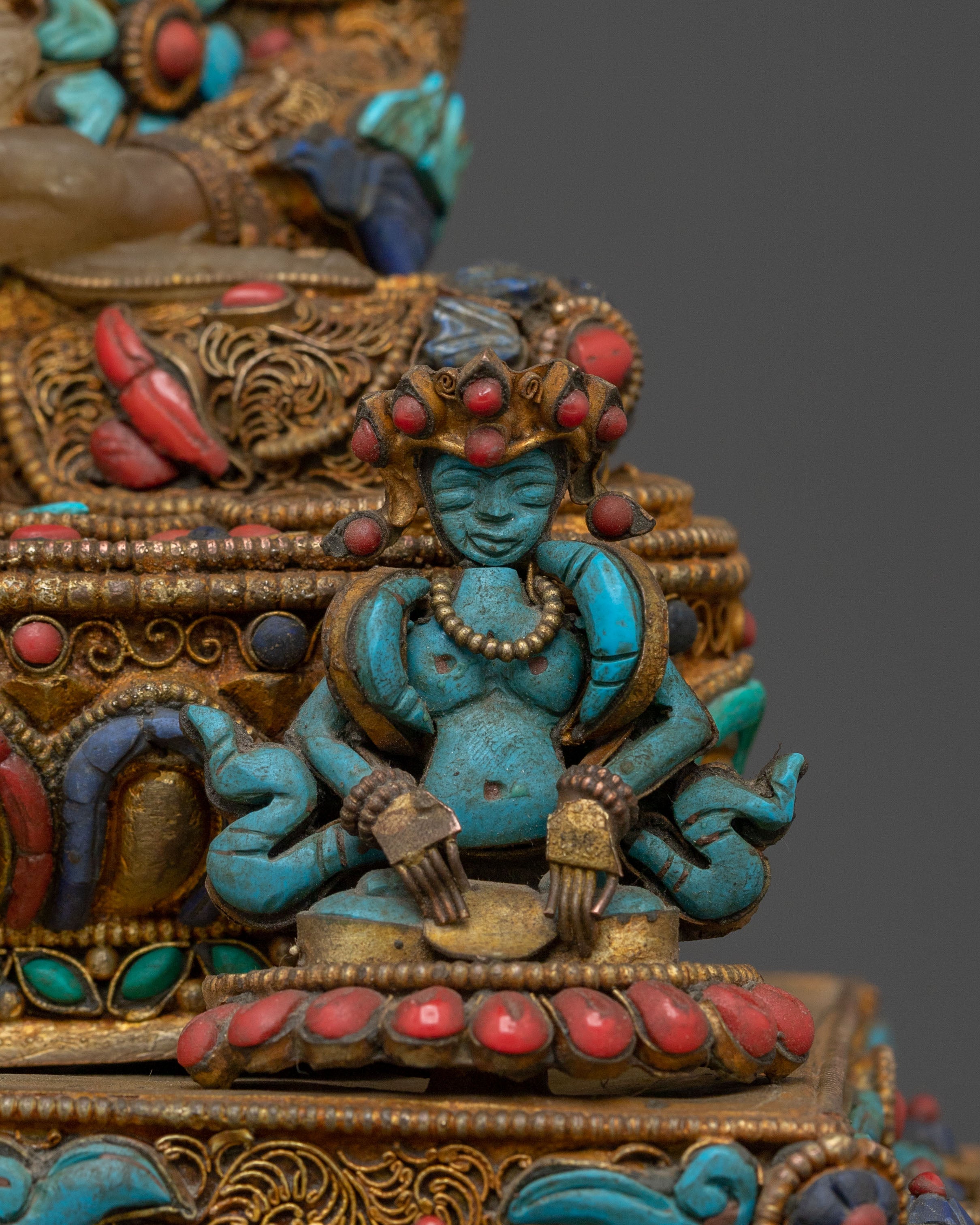 Shakyamuni Buddha Serene Statue on Throne