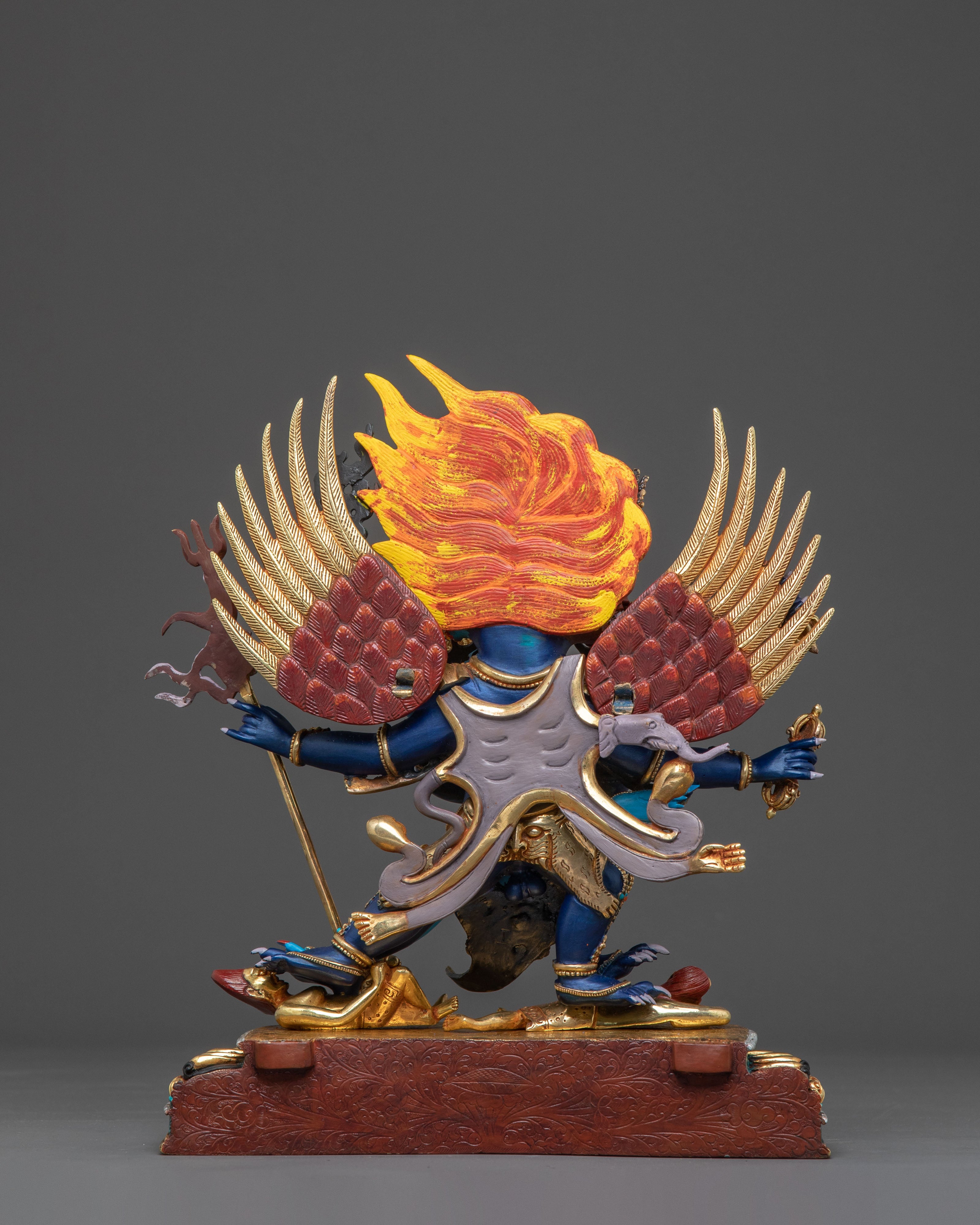 Vajrakilaya Wrathful Deity Sculpture | Buddhist Altar Decor