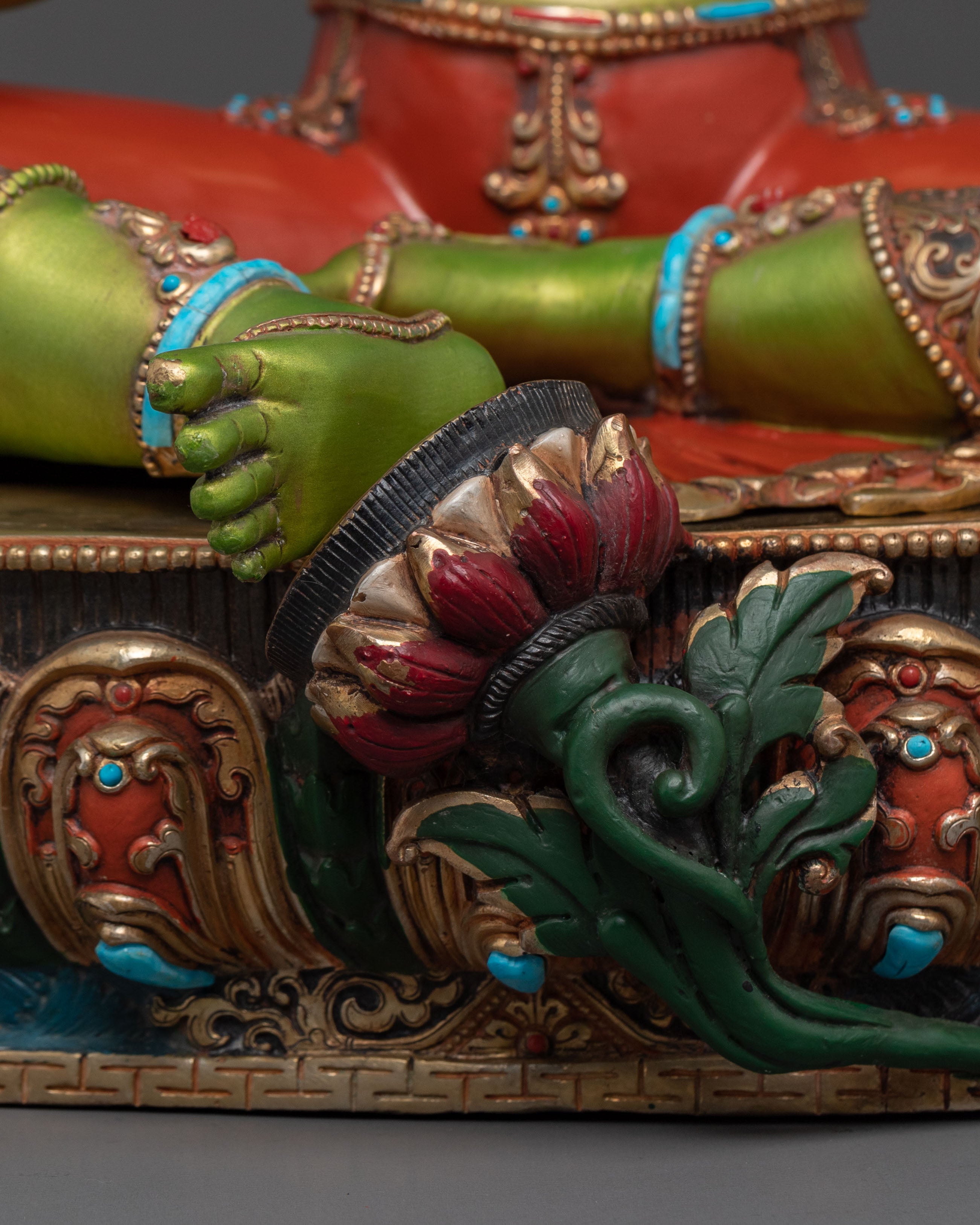 Sacred Guardian Green Tara Statue | Home Decor