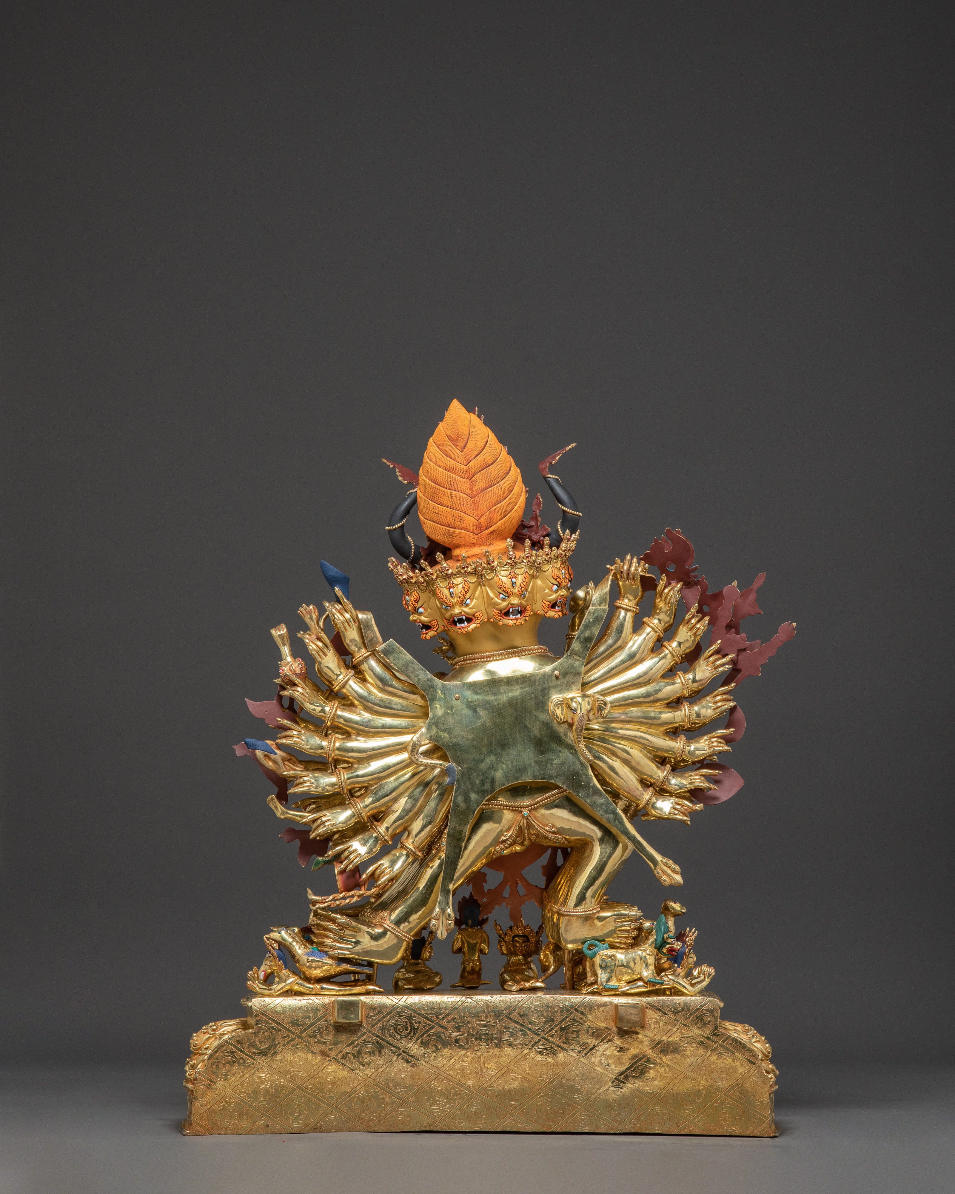 Formidable Yamantaka Spiritual Statue | 24k Gold Gilded