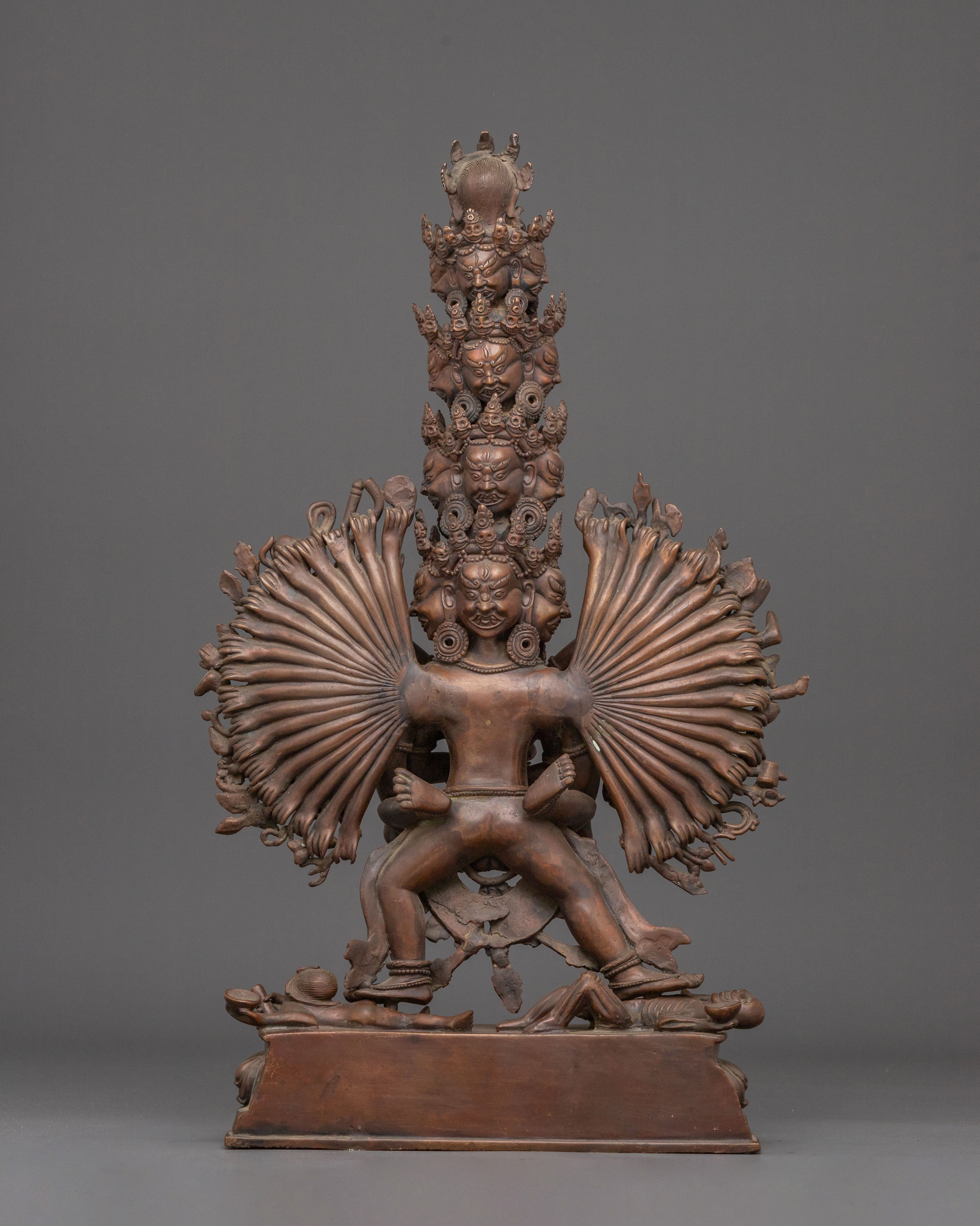 Heruka Chakrasamvara Sculpture | Oxidized Copper Masterpiece