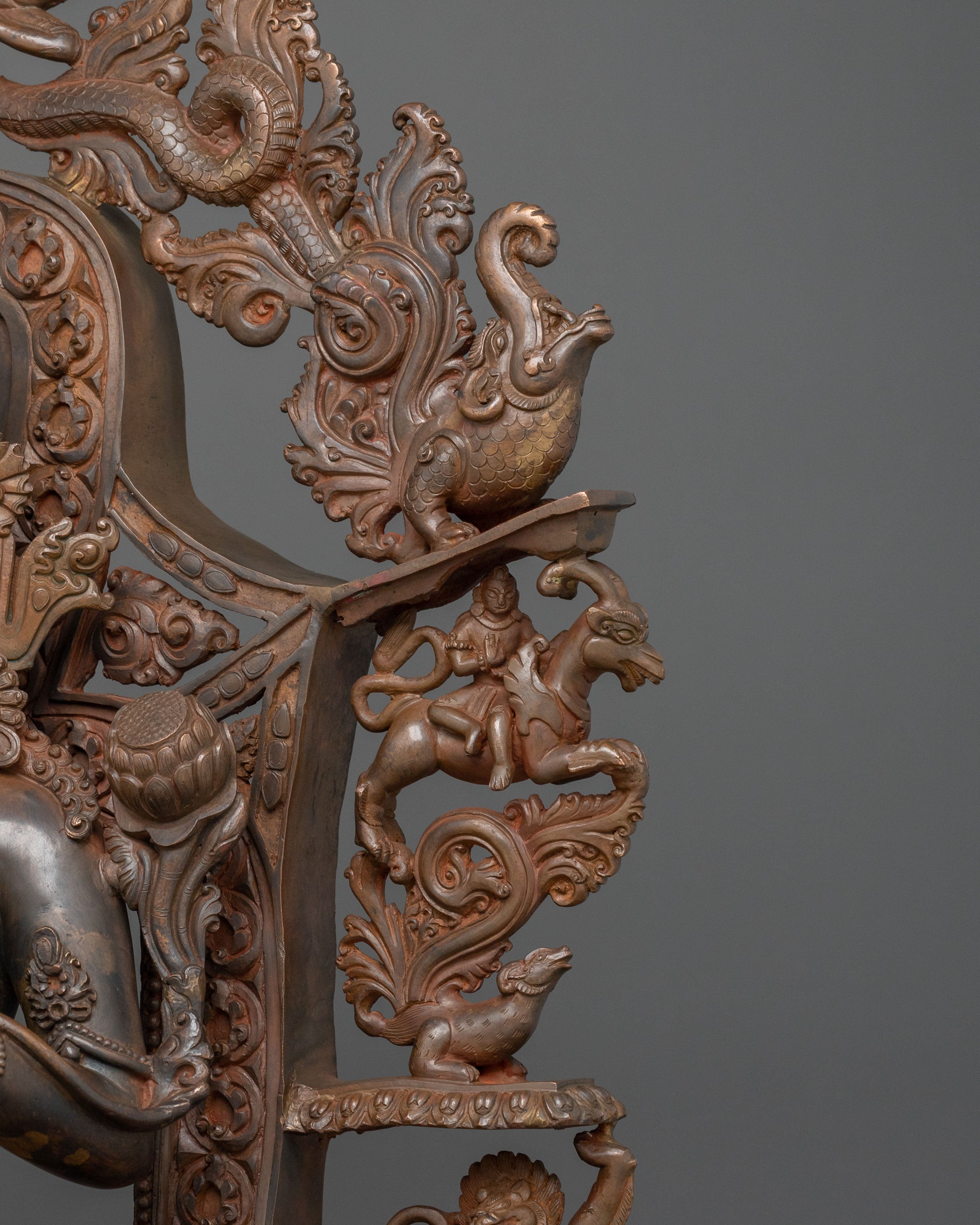 Green Tara Statue On Throne | Goddess of Protection