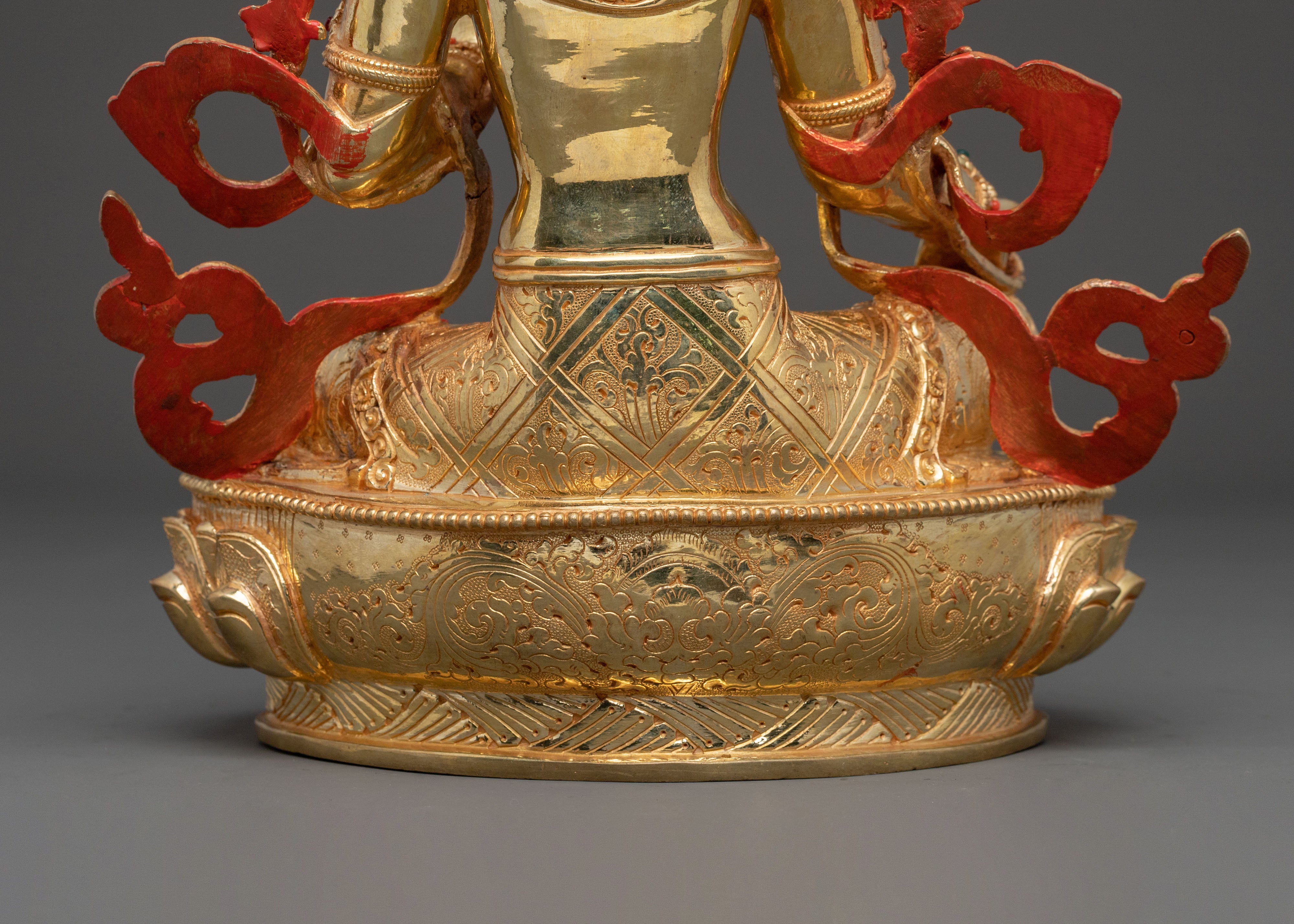 Green Tara Golden Statue of Swift Protection