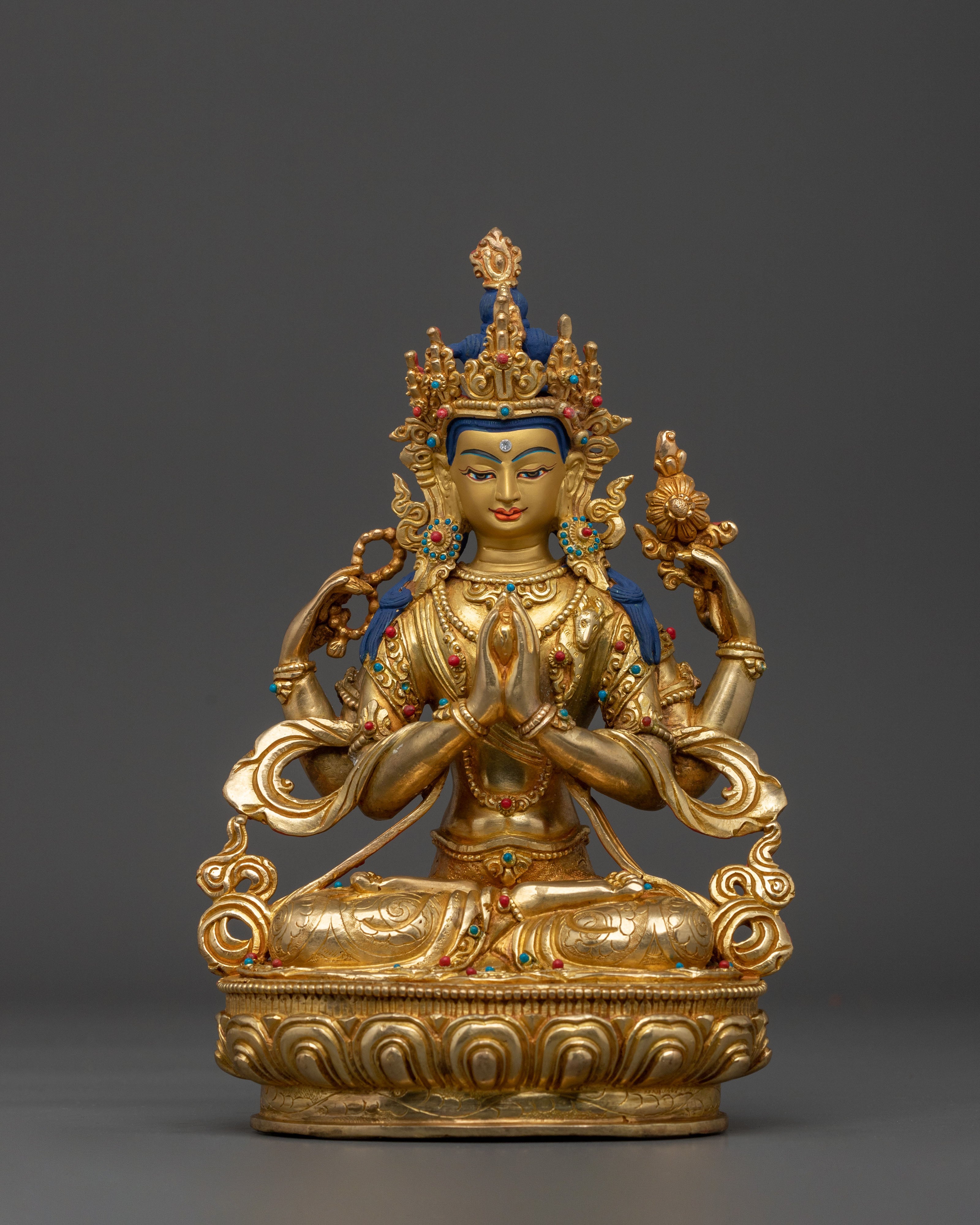 Avalokiteshvara Sculpture | Tibetan Buddhist Figurine