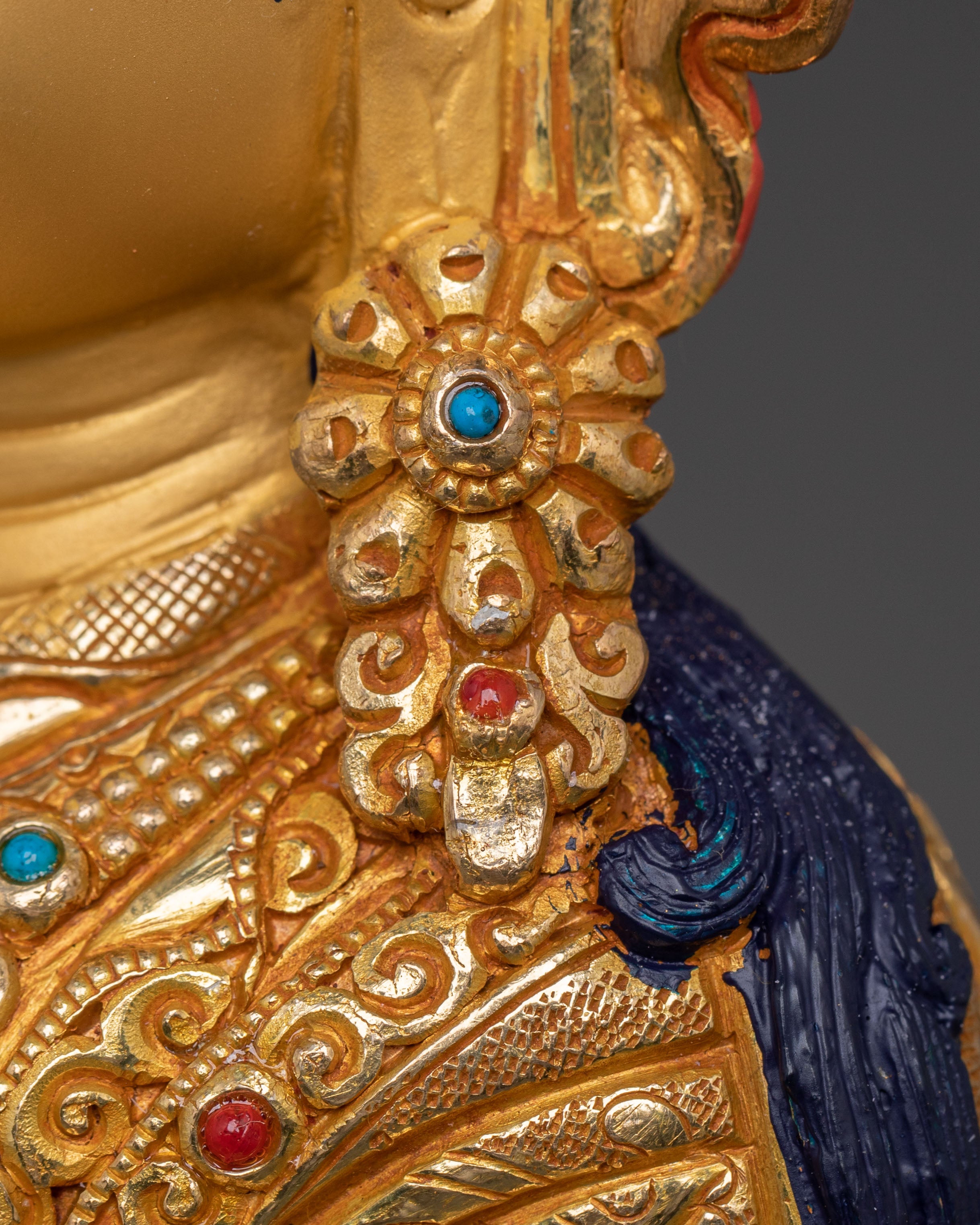 Guru Rinpoche: 24K Gold Gilded Spiritual Figure