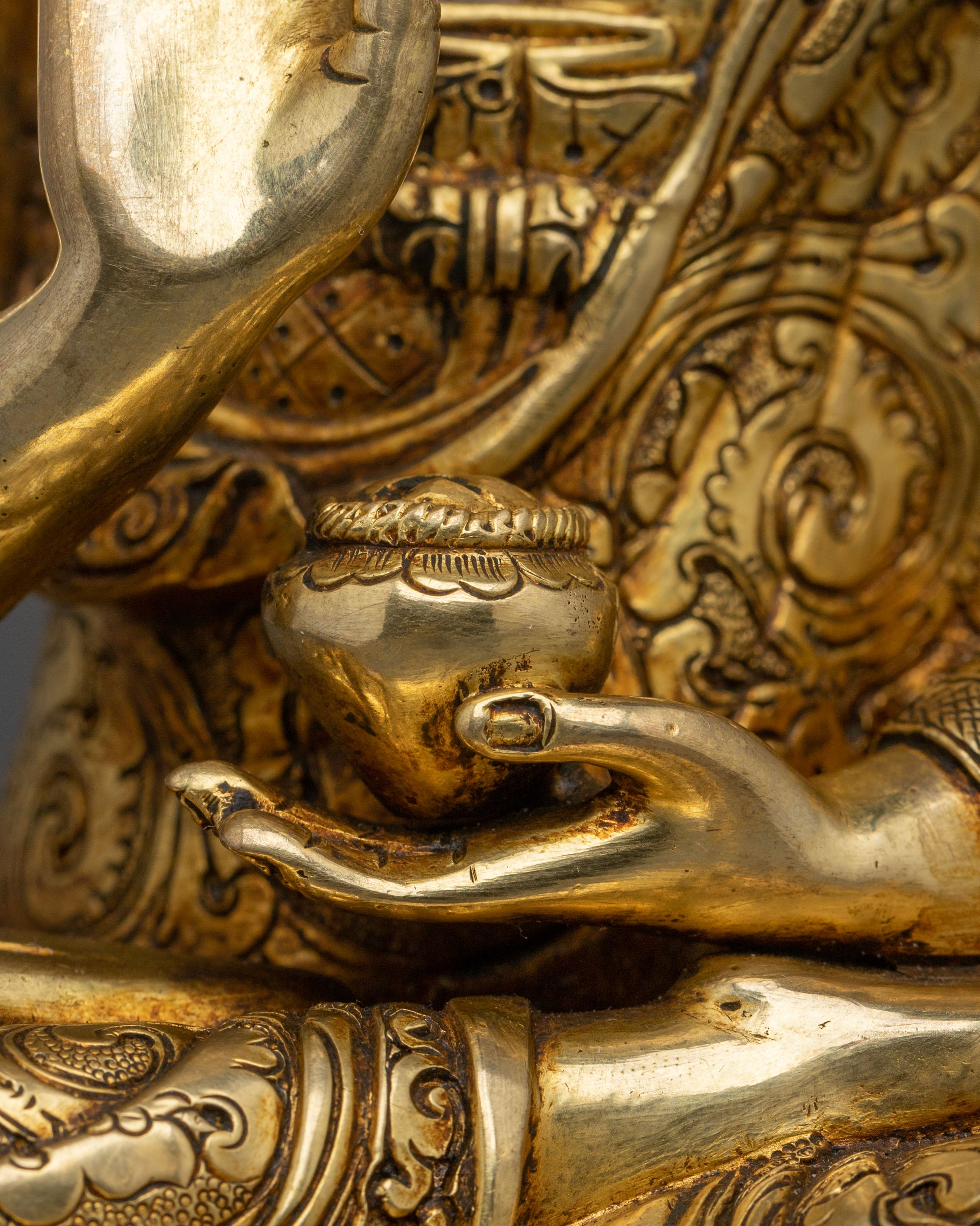Gold Gilded Amogasiddhi Statue | Symbol of Fearlessness