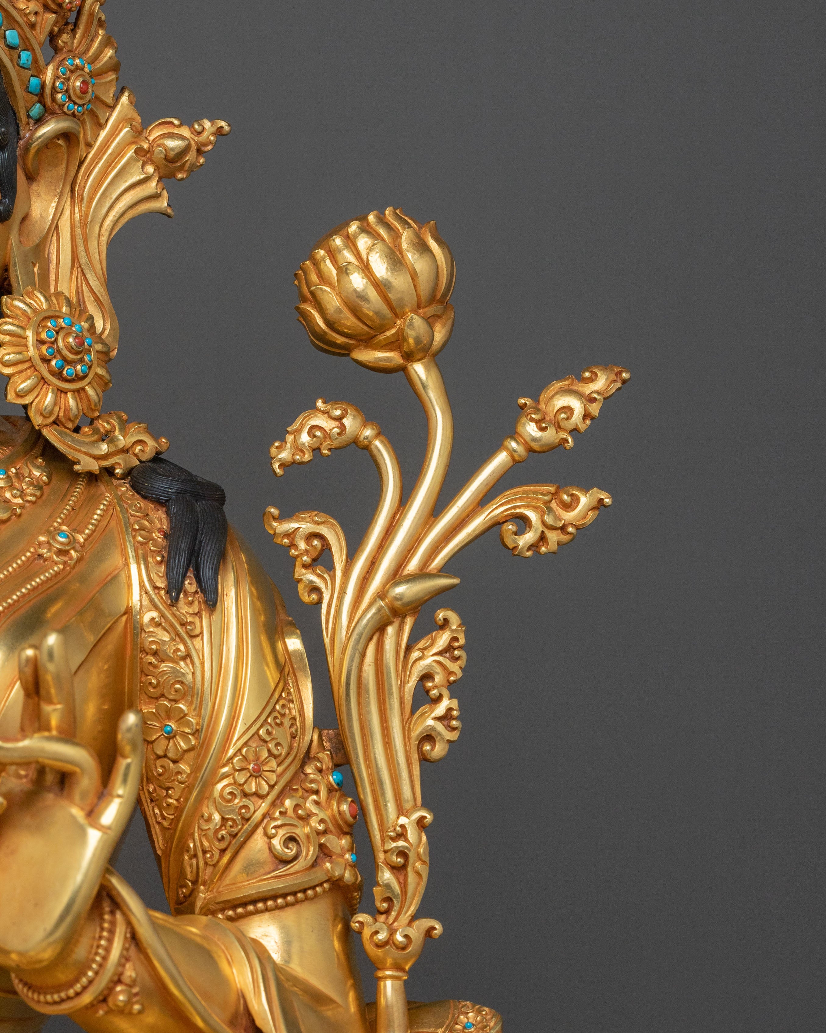 Handmade Green Tara Sculpture | Sacred Goddess
