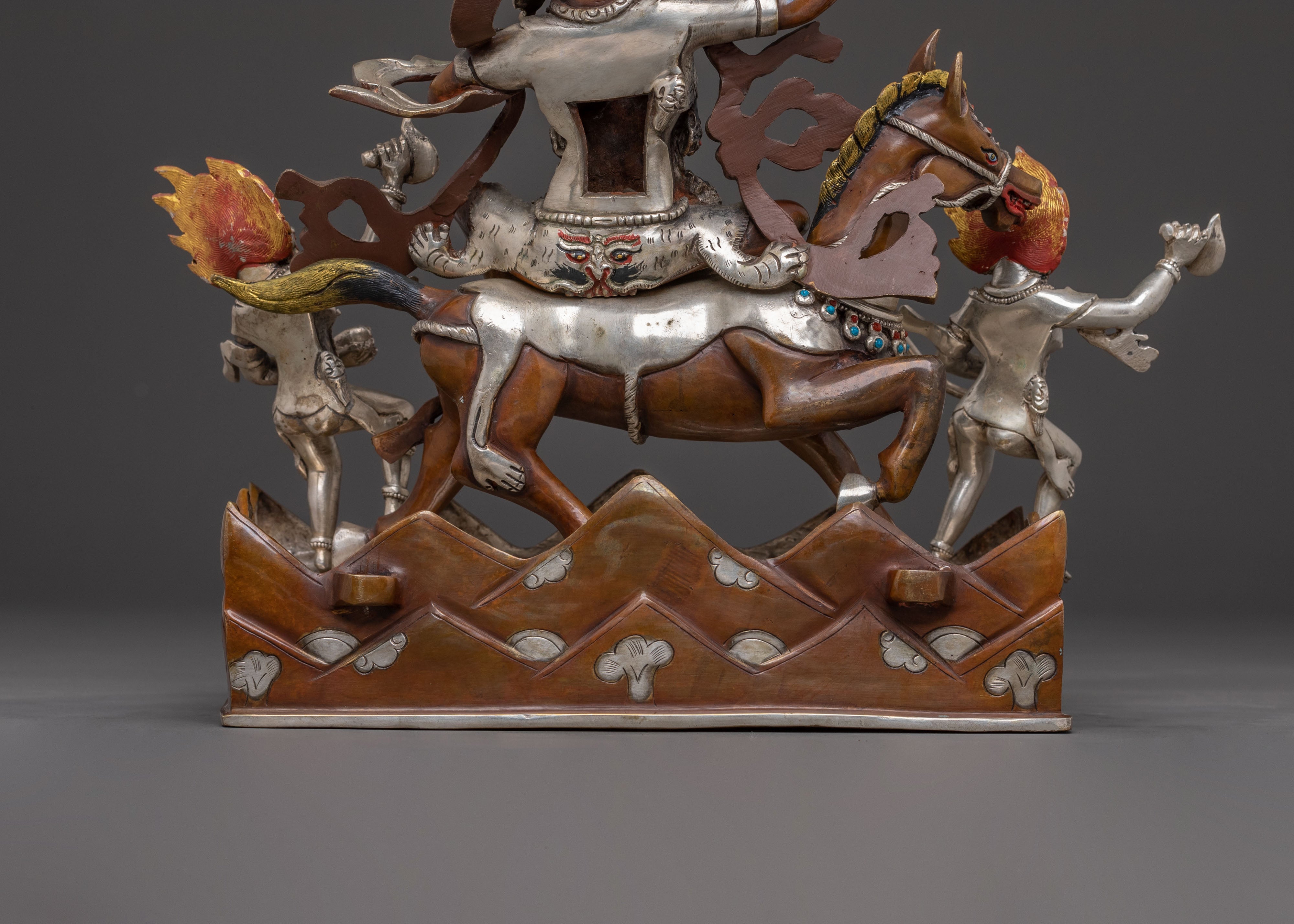 Palden Lhamo Sacred Copper Statue | Buddhist Guardian Sculpture