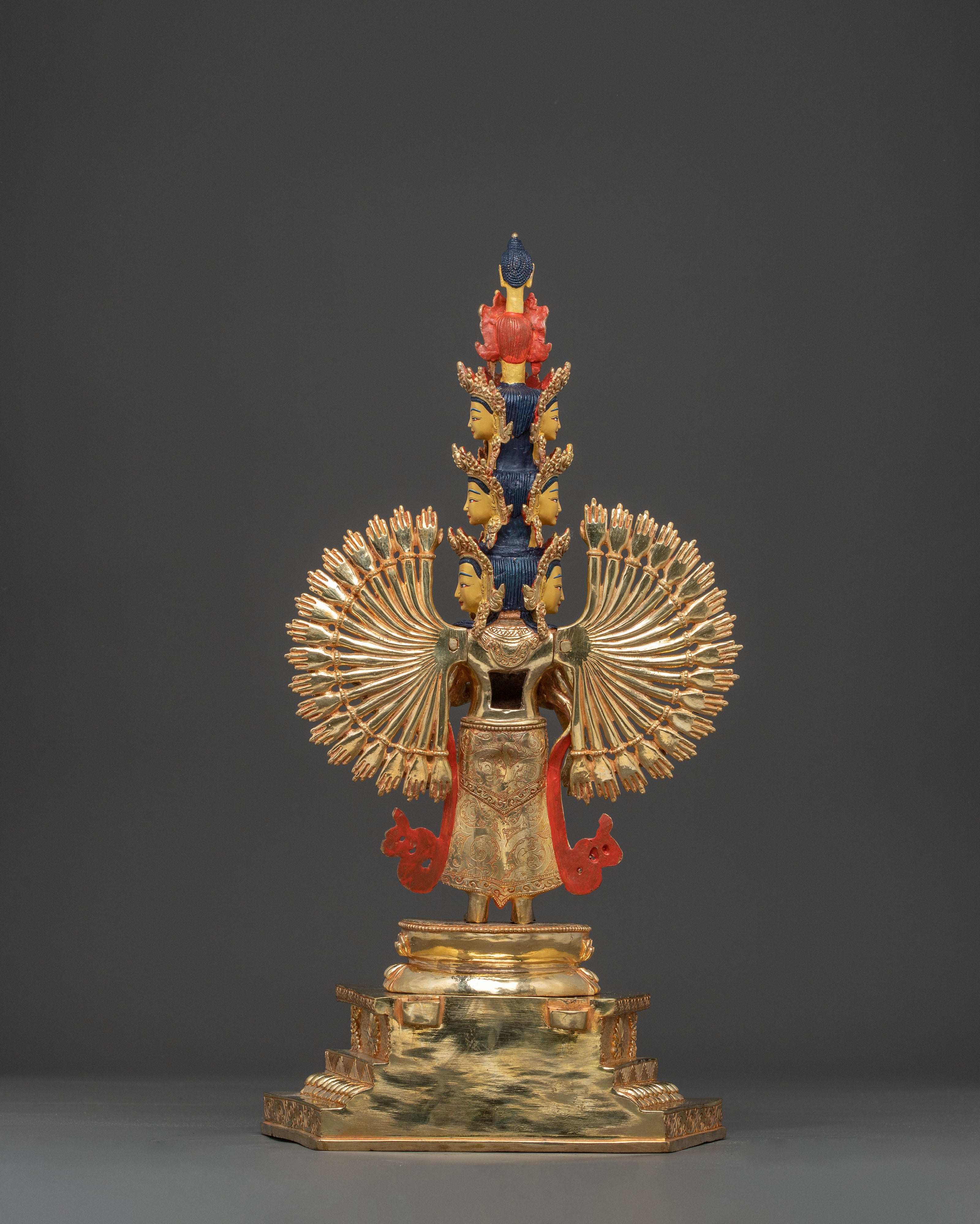 24k Gold Glided 1000-Armed Chenrezig Statue