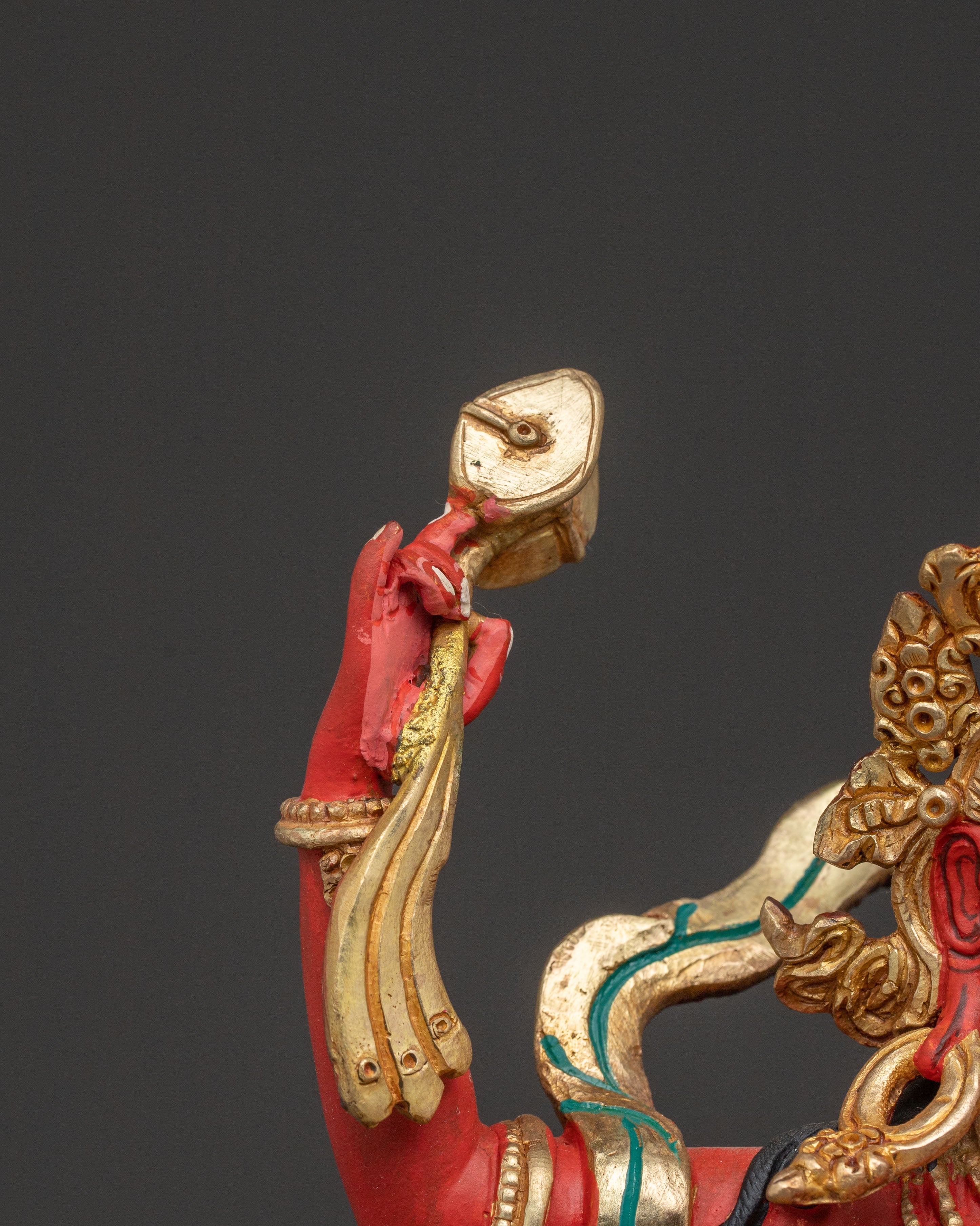 Divine Statue of Machig Labdron – Hand-Gilded Copper Statue