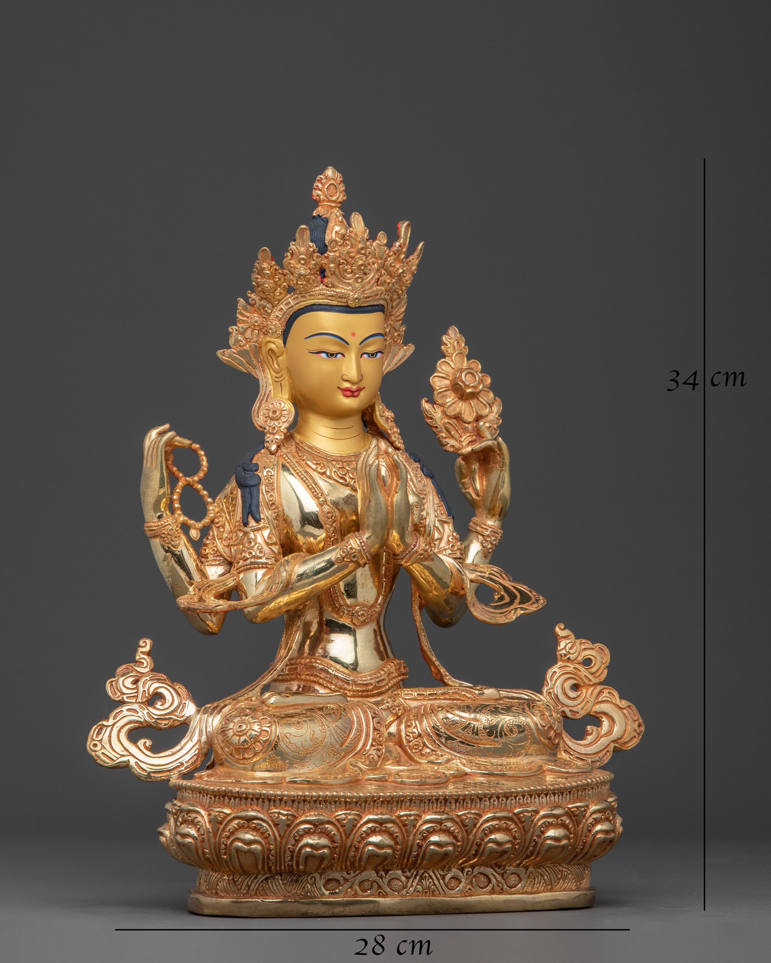 Chenrezig Serenity Sculpture | Made In Nepal
