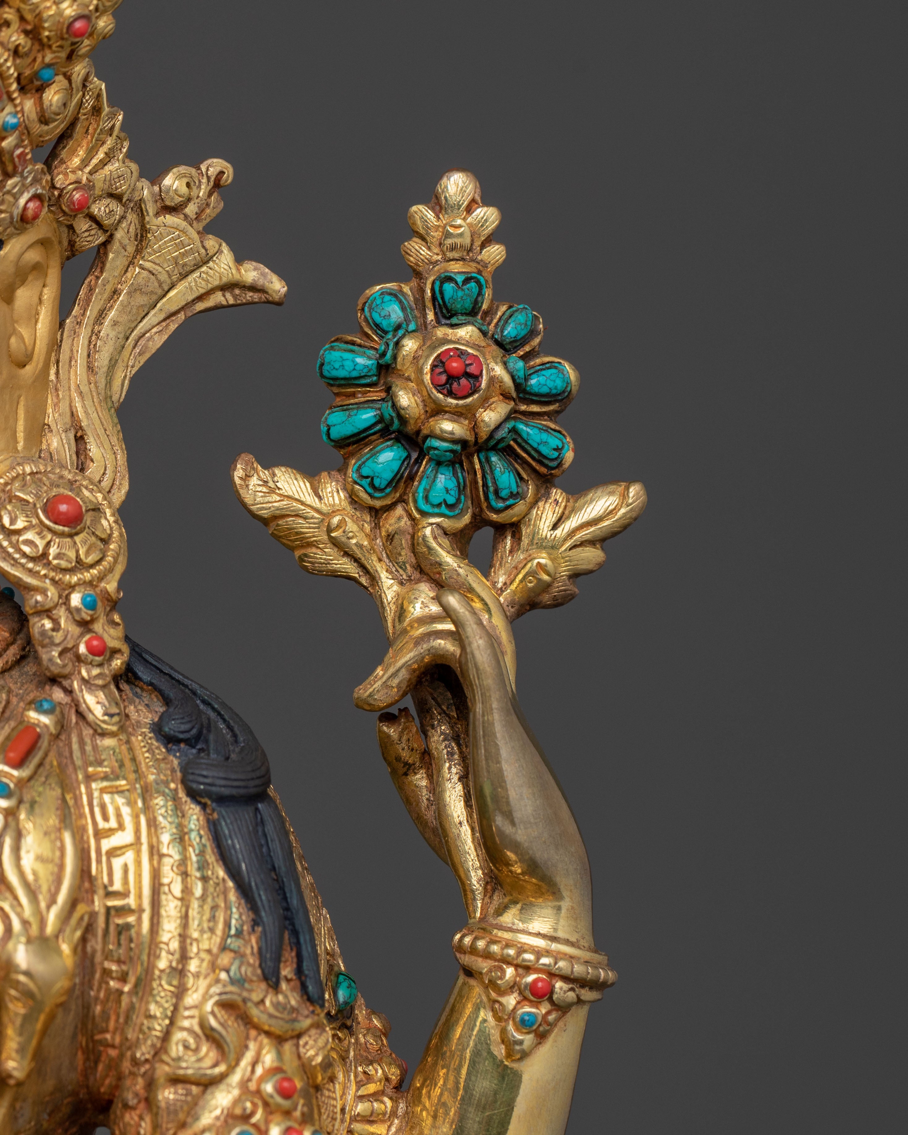 Chenrezig 24K Gold Gilded Statue | Home Decor