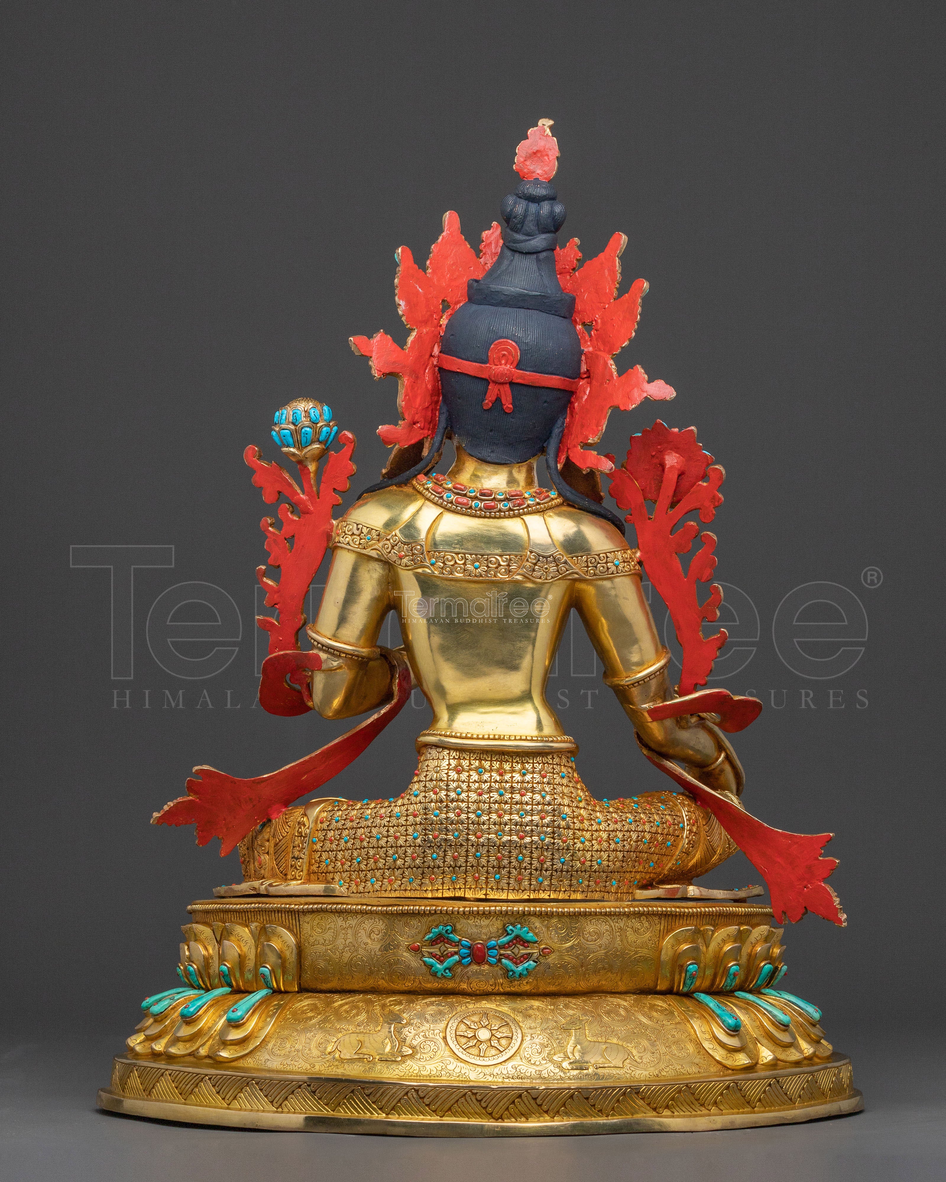 24K Gold Gilded Green Tara Statue | Liberator Figure