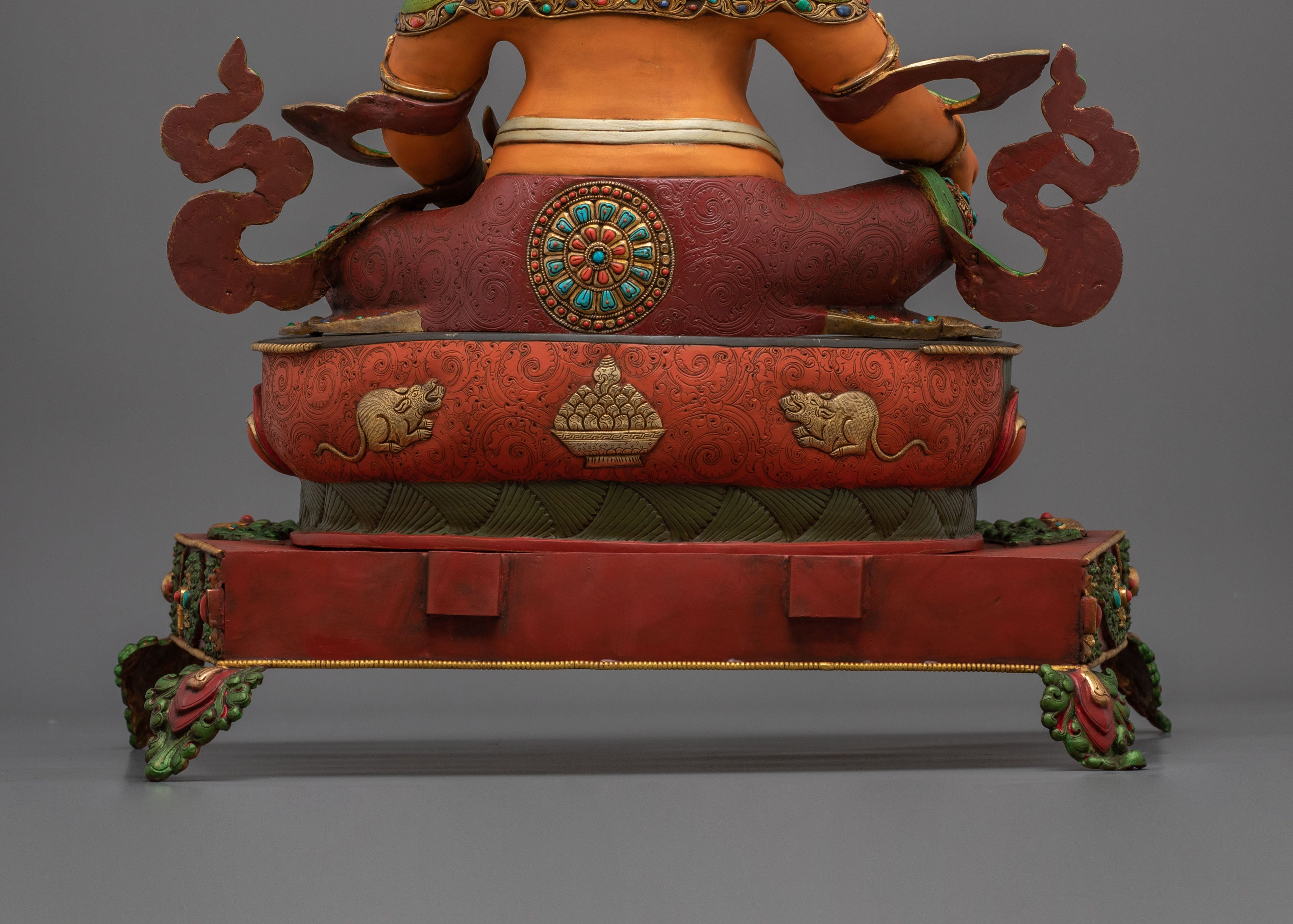 Majestic Dzambhala Statue on Throne | Made in Nepal