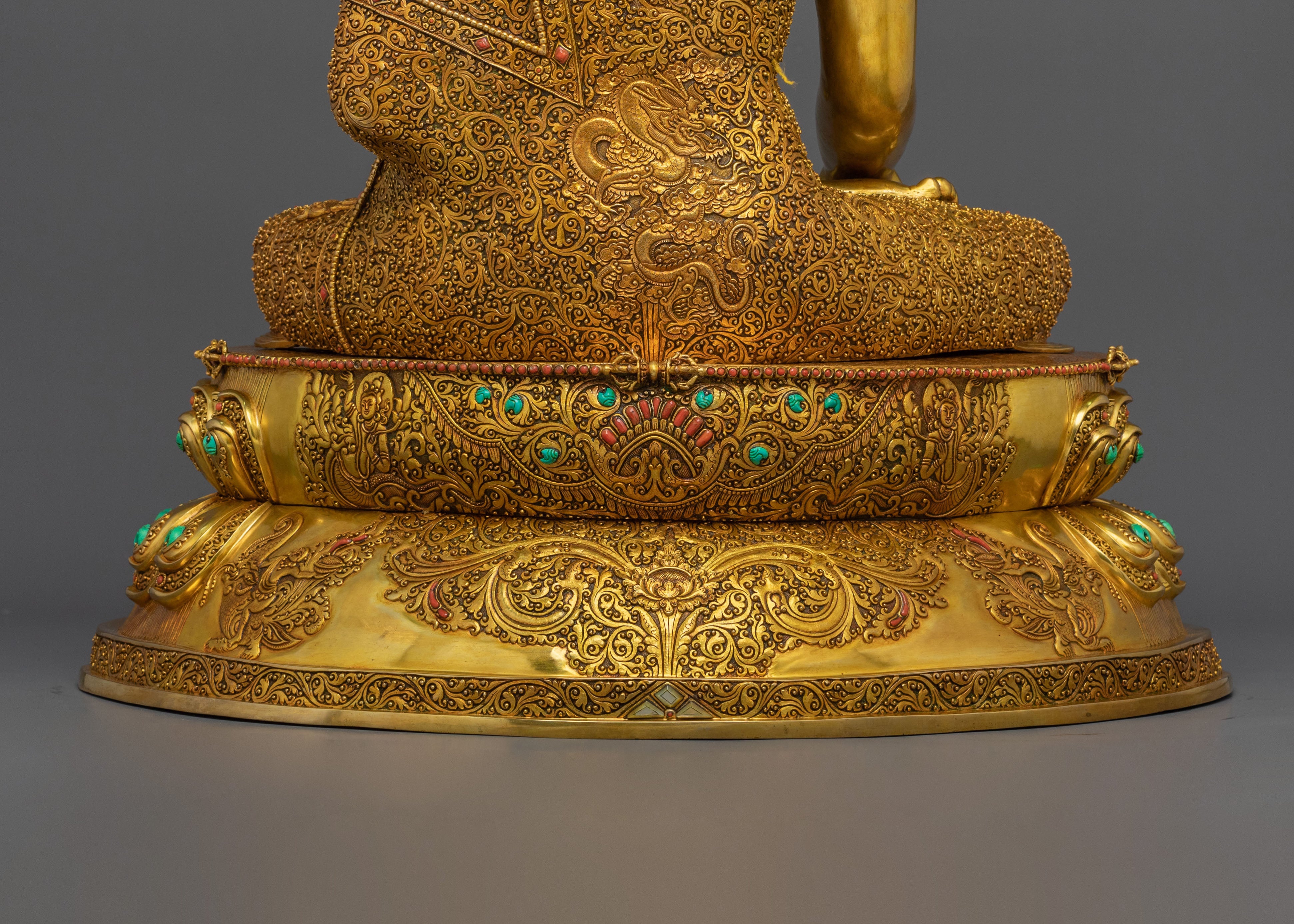 Shakyamuni Buddha Golden Statue for Buddhist Shrine