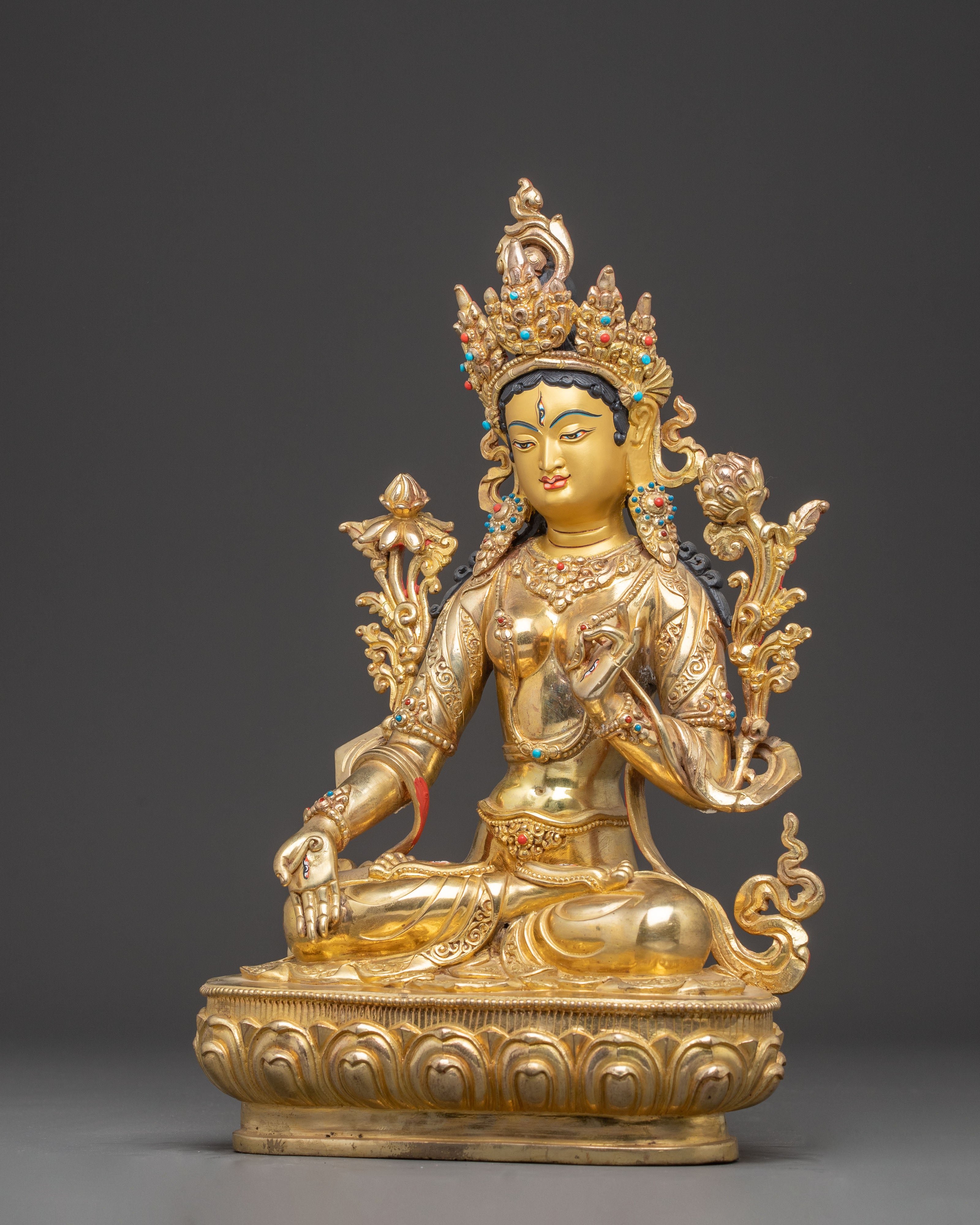 Divine Statue Of Seven Eyes White Tara | Goddess of Compassion