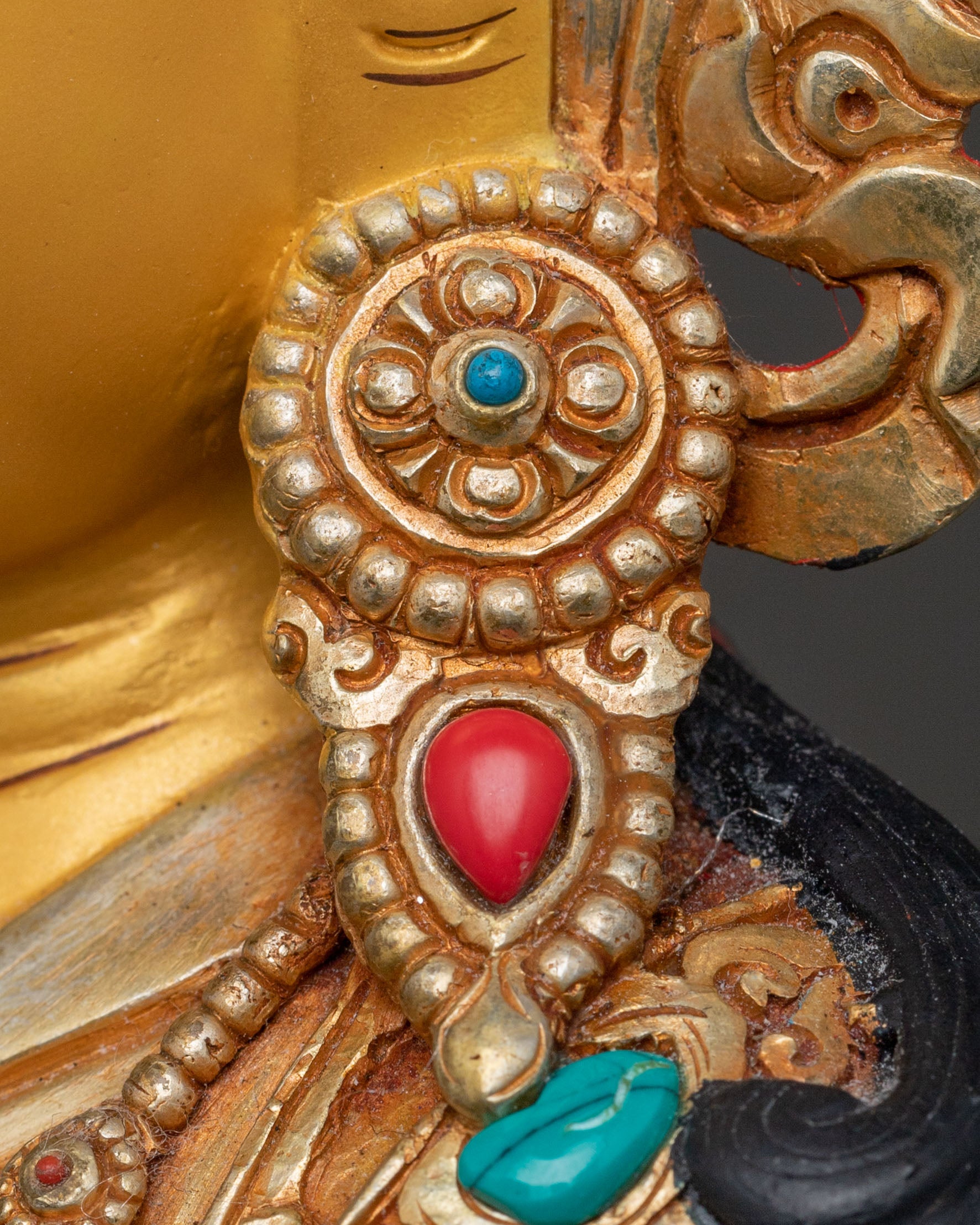 Guru Rinpoche Sacred Statue | 24K Gold Gilded Icon