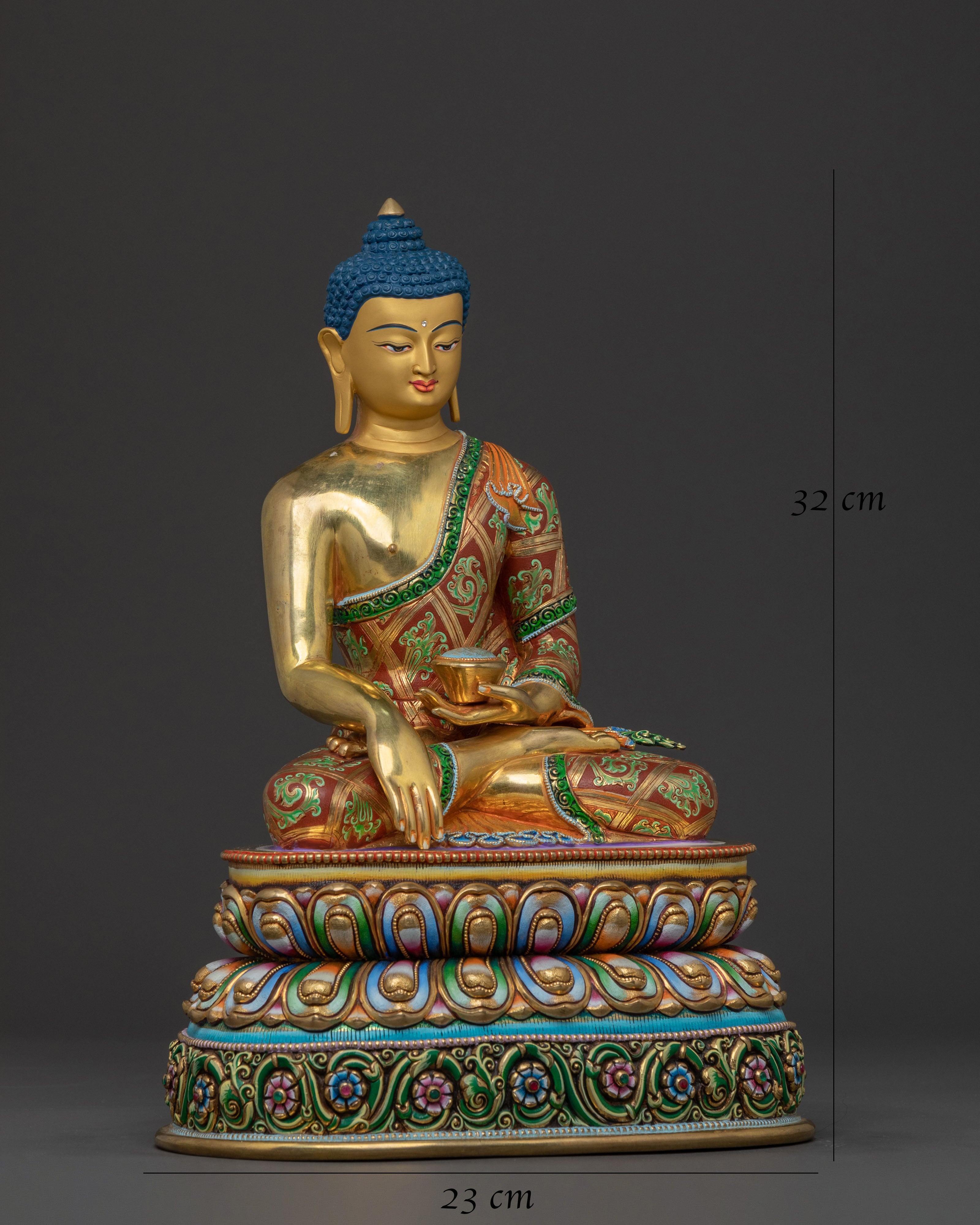 Shakyamuni Buddha 24k Gold Gilded Enlightenment Icon