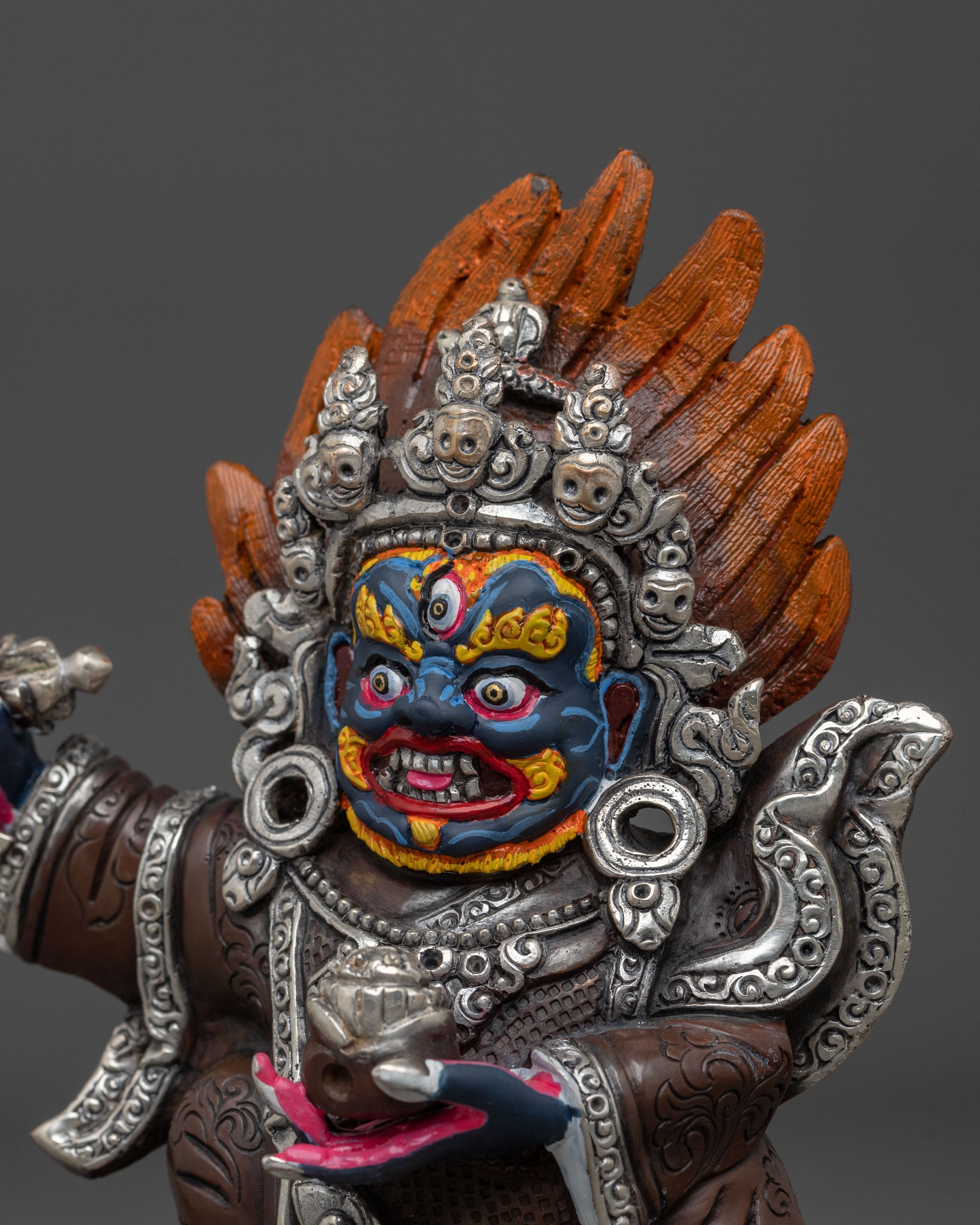 Nepalese Handmade Mahakala Bernakchen Statue