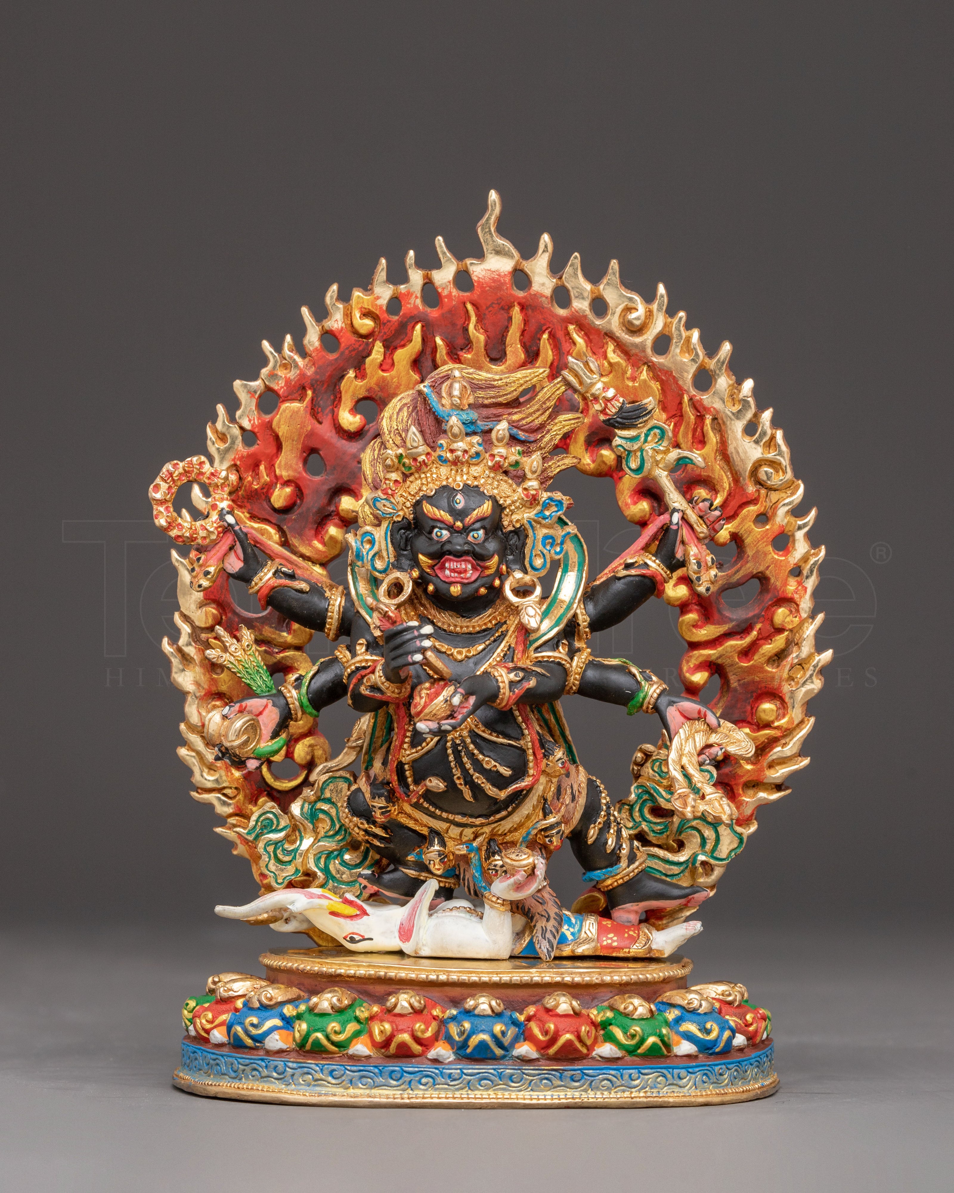 Copper Sculpture of Six-Armed Mahakala