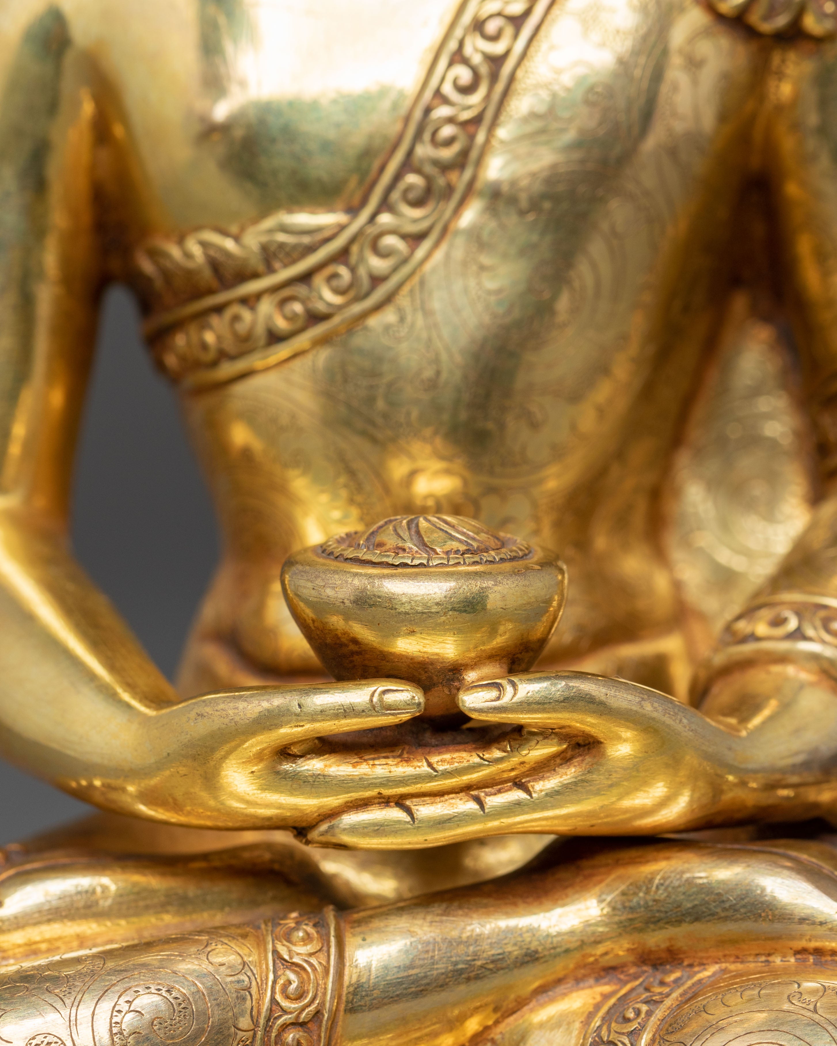 Himalayan Amitabha Buddha Golden Statue | The Buddha of Infinite Light