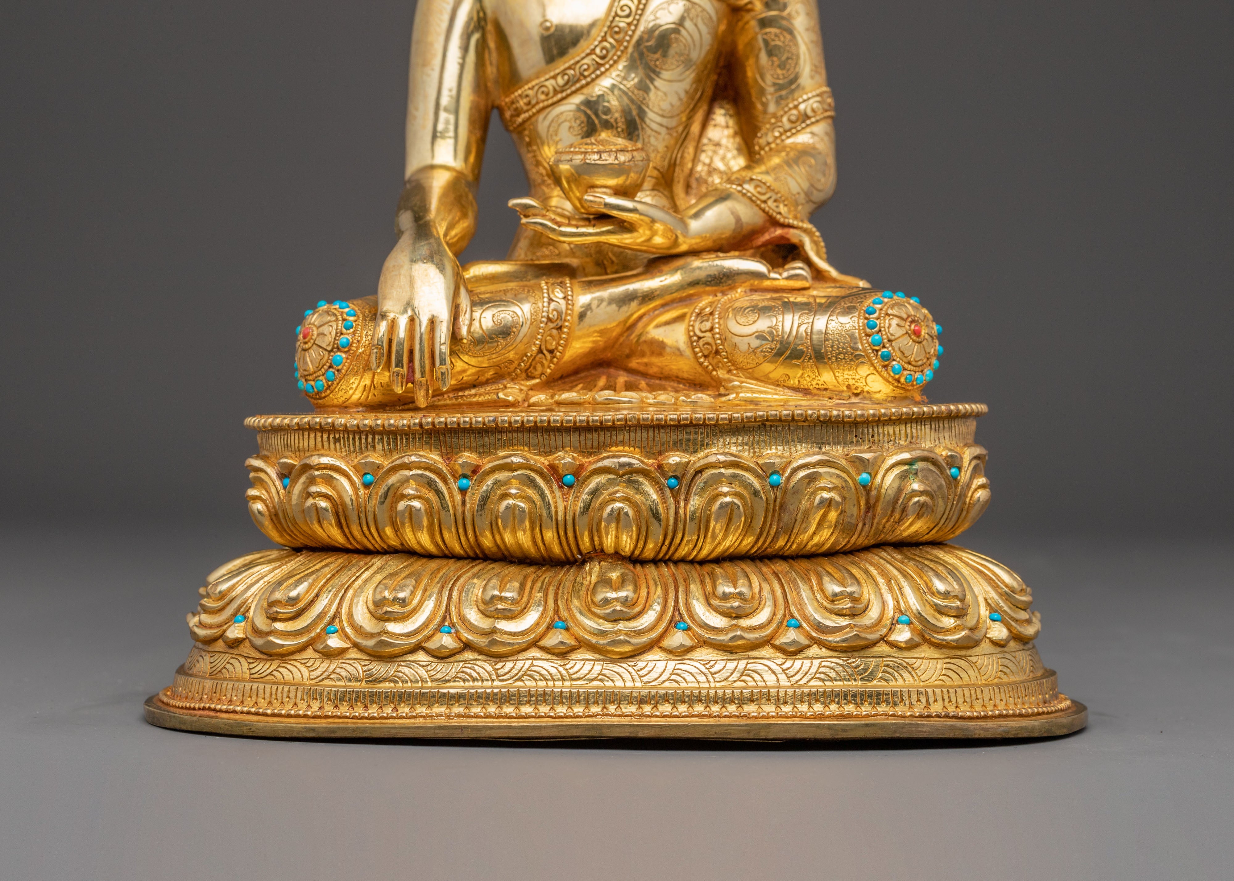 Handcrafted Radiant Shakyamuni Buddha Art | Peaceful Dharma Icon