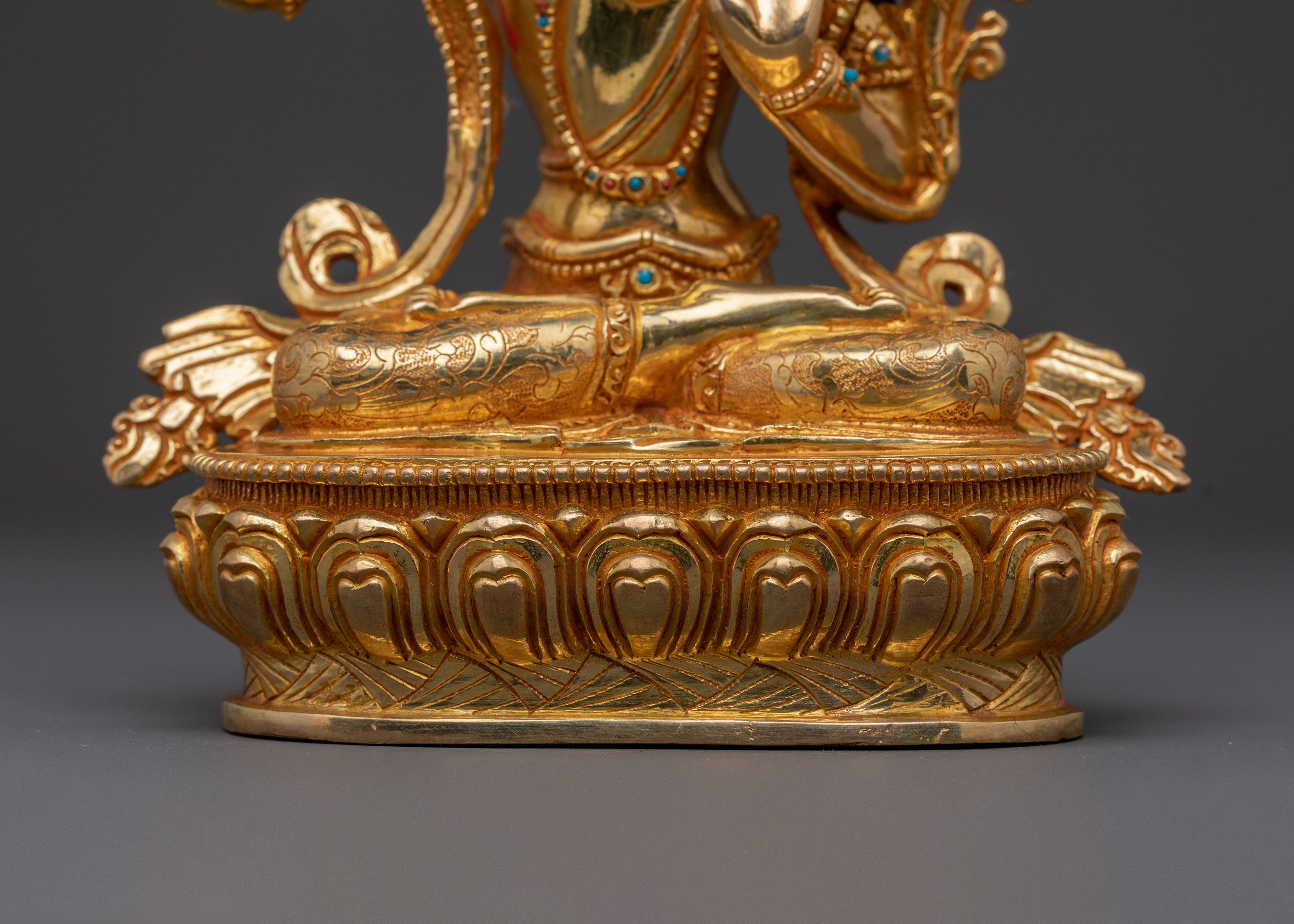 Handcrafted Manjushri Spiritual Sculpture for Decor