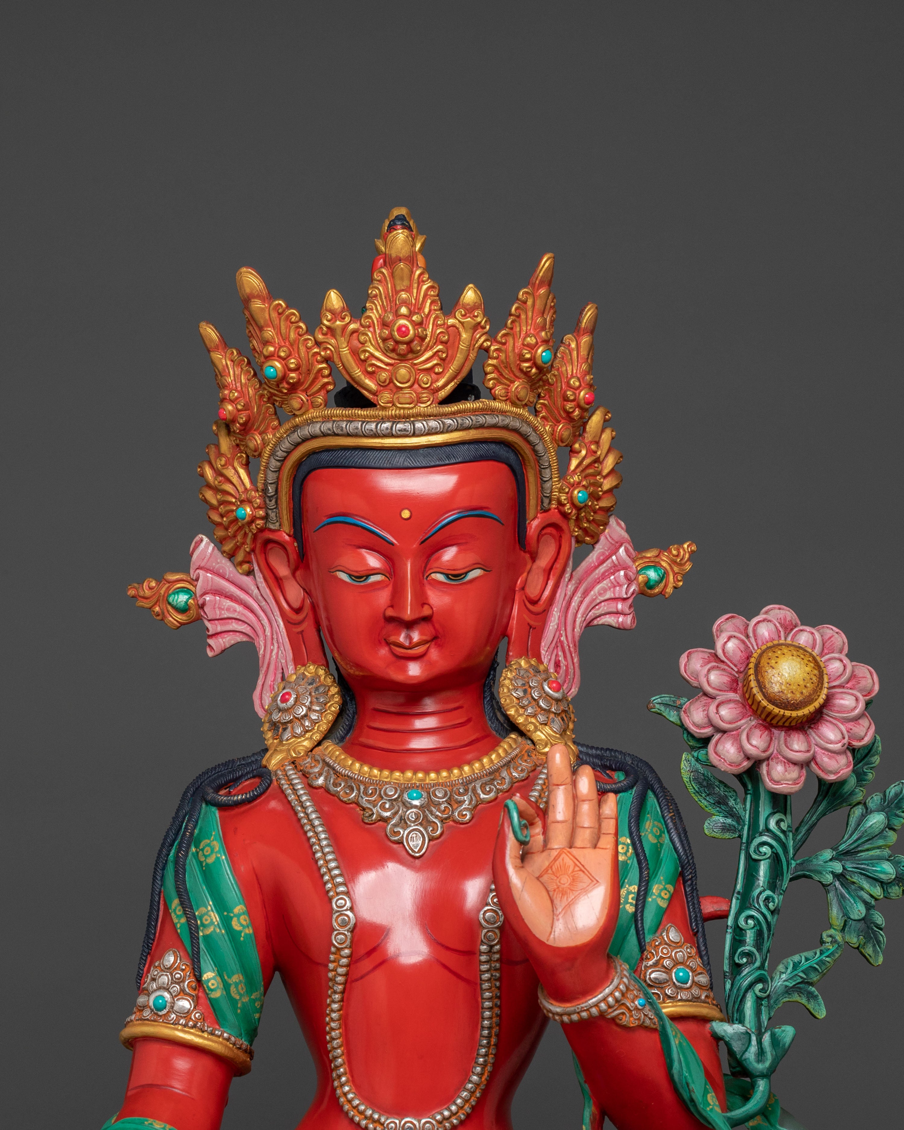 Monumental Standing Padmapani Lokeshwor Statue | Buddhist Compassion Deity