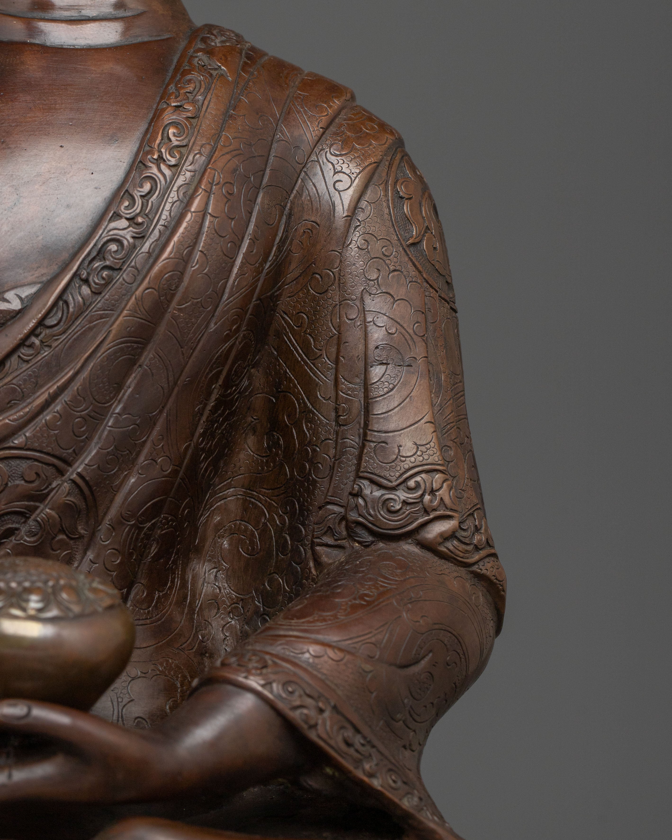 Shakyamuni Buddha Statue | Oxidized Copper Figurine