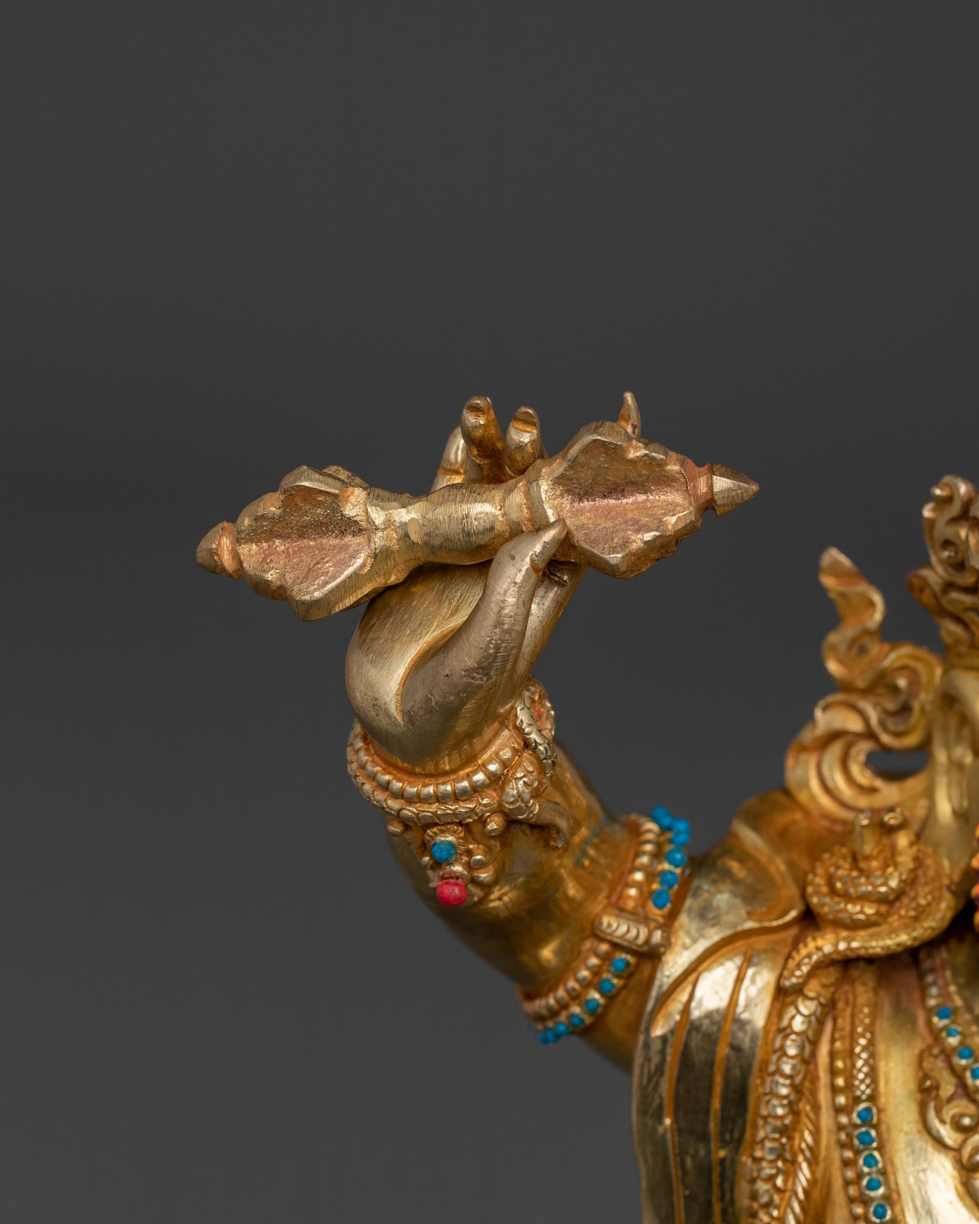 Vajrapani Golden Statue | Indomitable Guardian