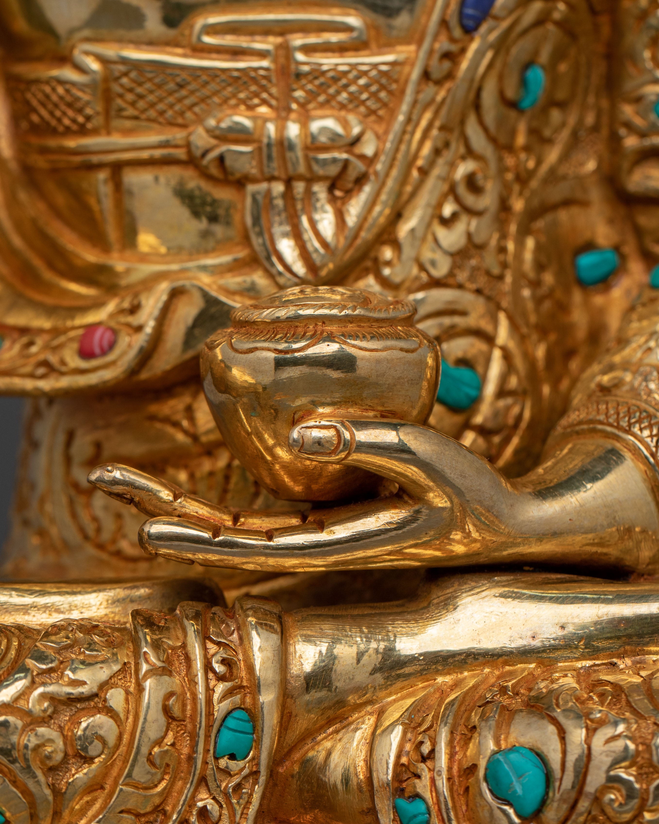 Hand-Carved Shakyamuni Buddha Sculpture | Home Decor