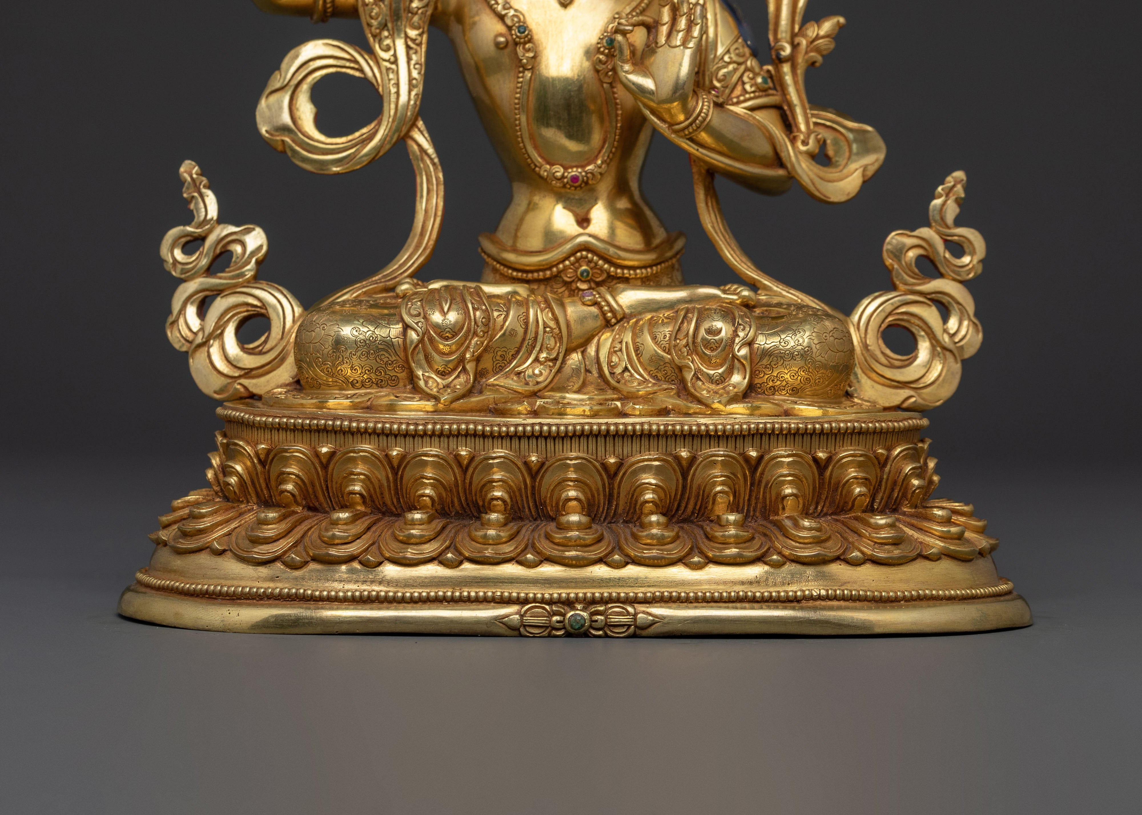 Manjushri Dharma Wisdom Statue | 24K Gold Gilded