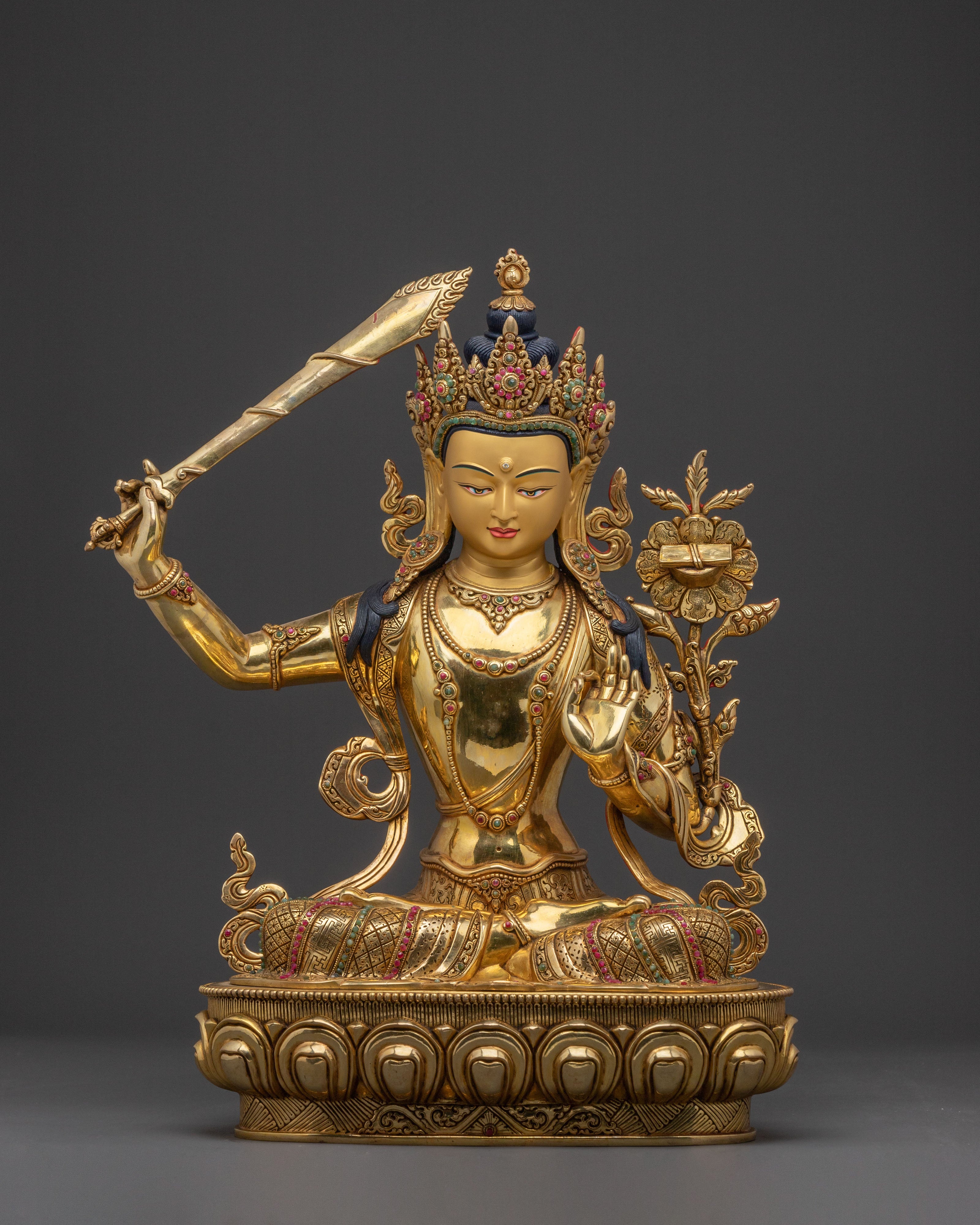 Manjushri Traditional Statue: The Supreme Wisdom Bodhisattva