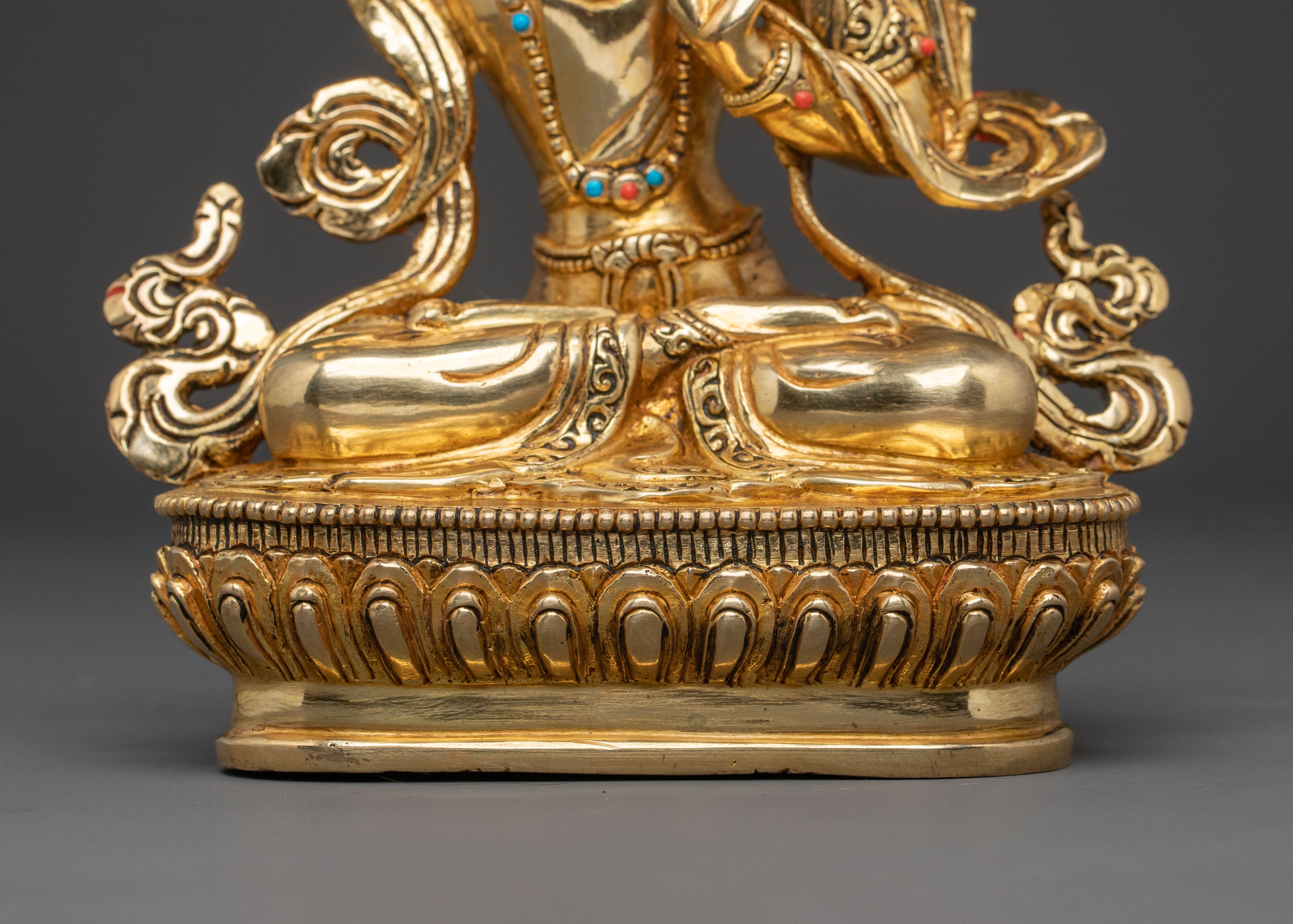 Manjushri Buddhist Altar Statue | Bodhisattva of Transcendent Insight and Clarity