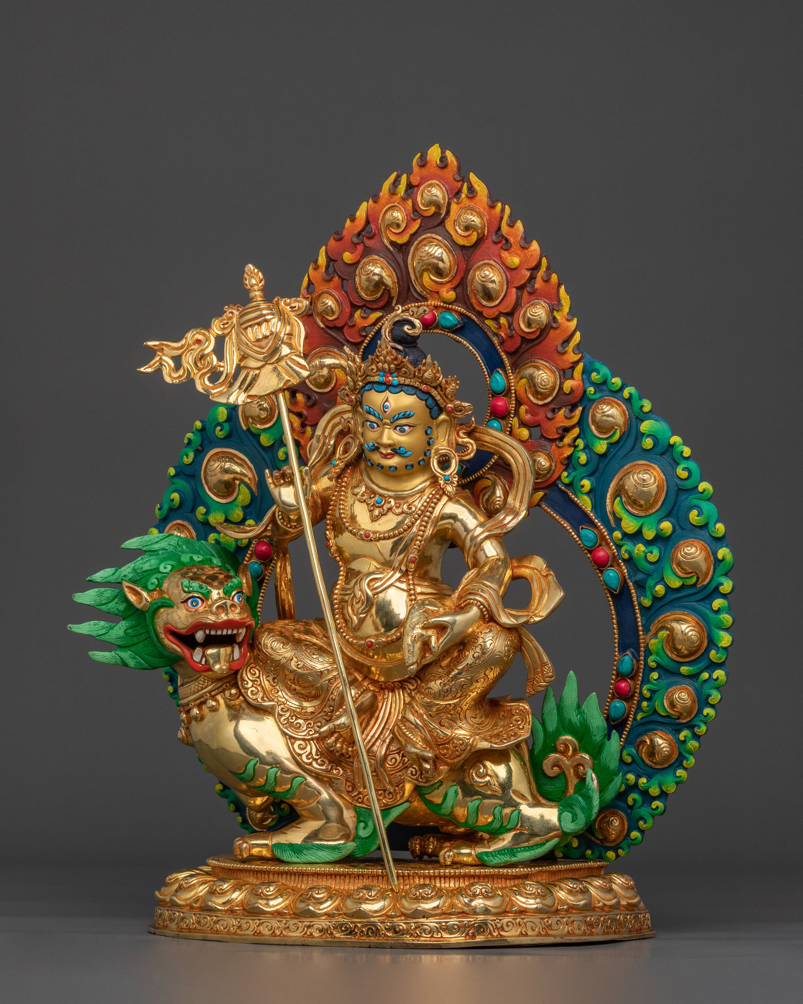 Tibetan Wealth God Namtoshe Statue | Traditional Himalayan Sacred Artwork