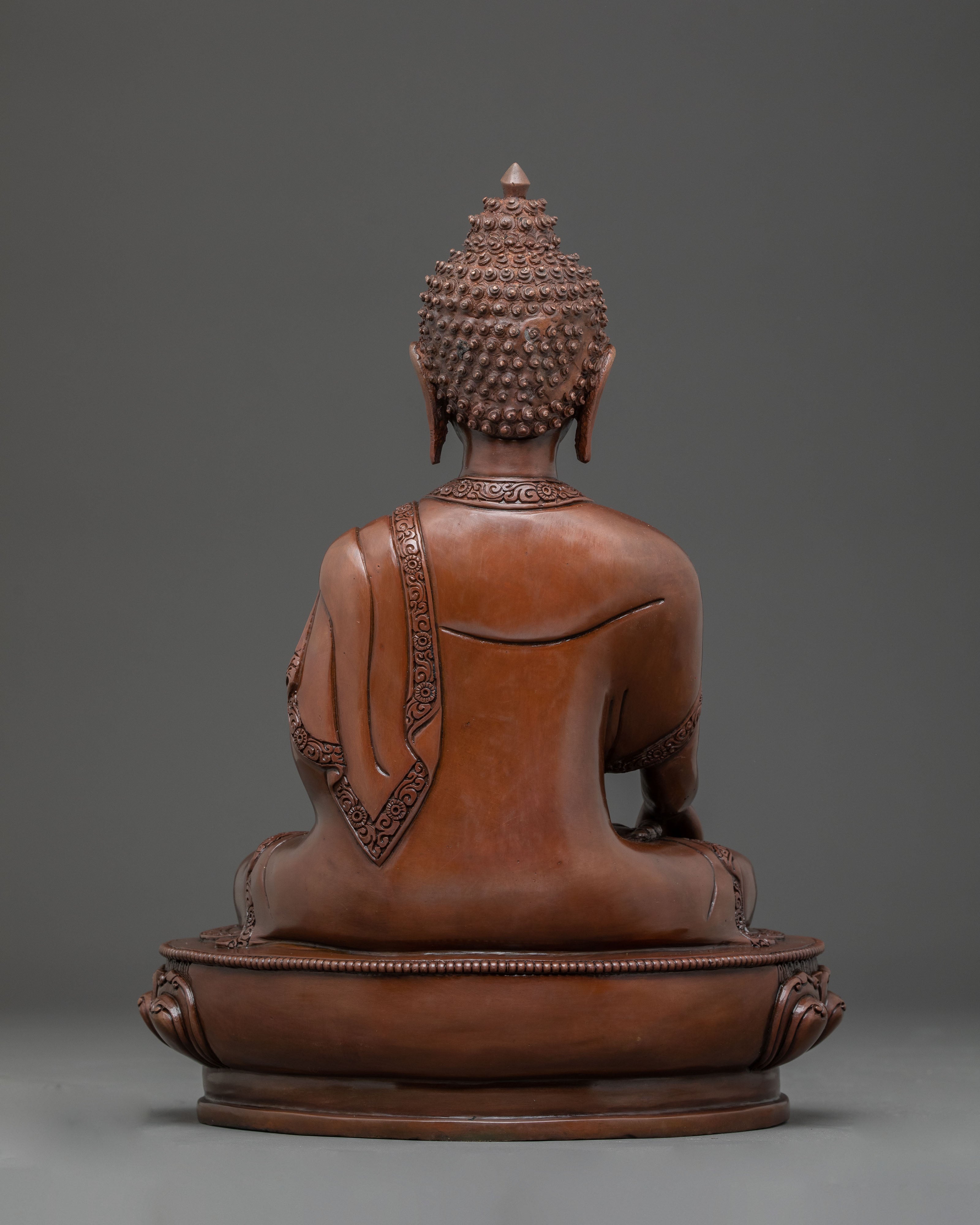 Handcrafted Oxidized Statue of Buddha Shakyamuni