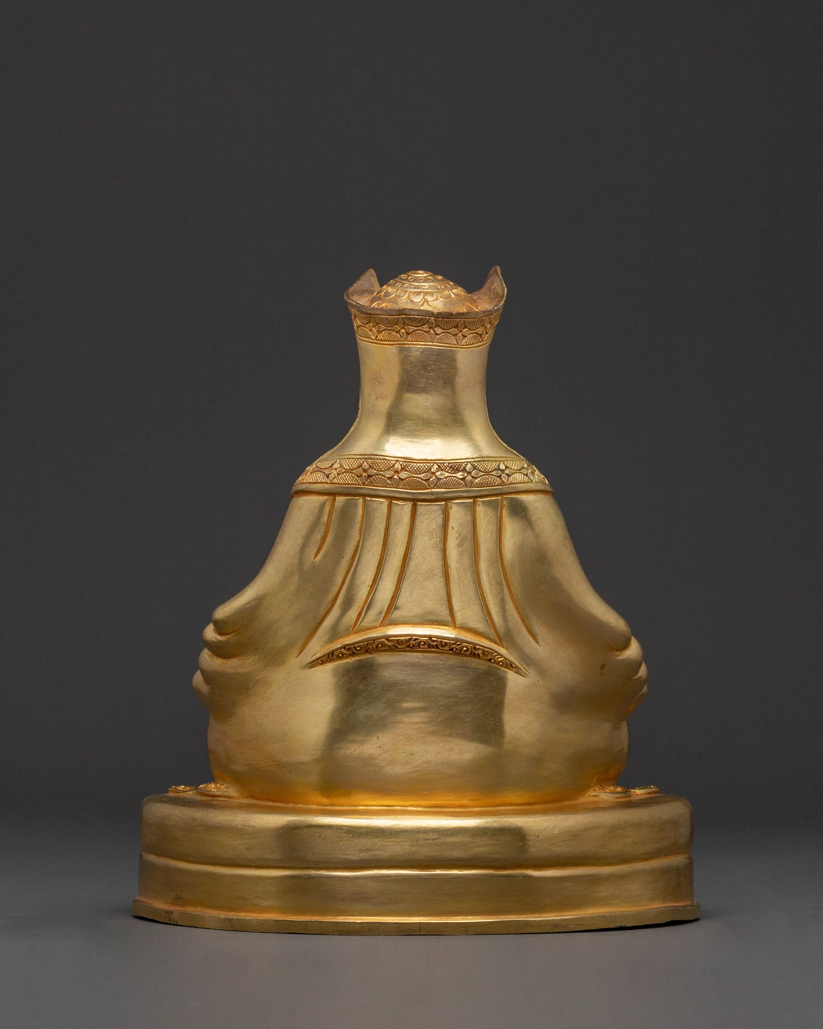 Kagyu Masters Golden Copper Statues Set