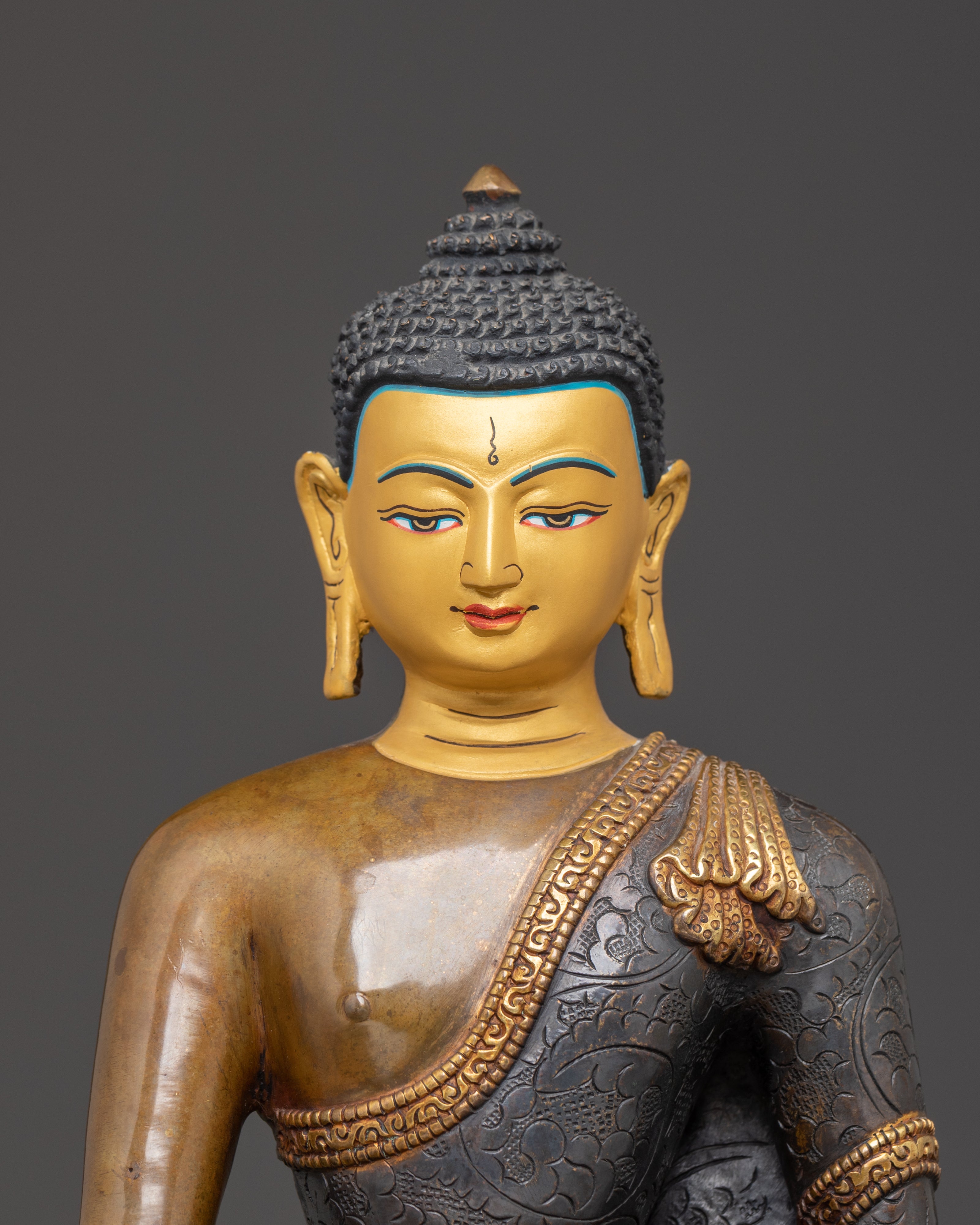 Himalayan Buddha Shakyamuni Copper Statue | Buddhist Decor Artwork