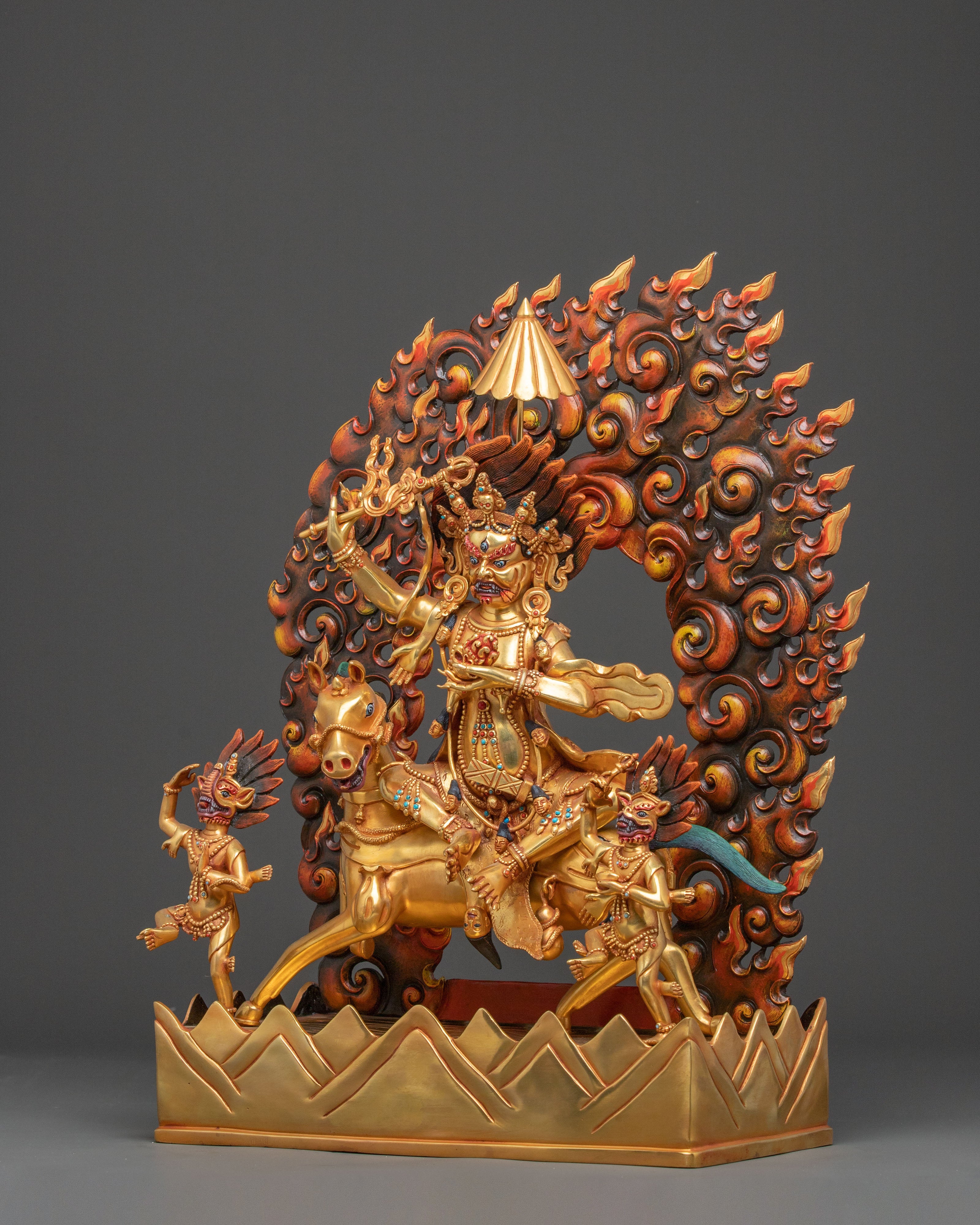 Palden Lhamo Golden Statue | Fierce Protector