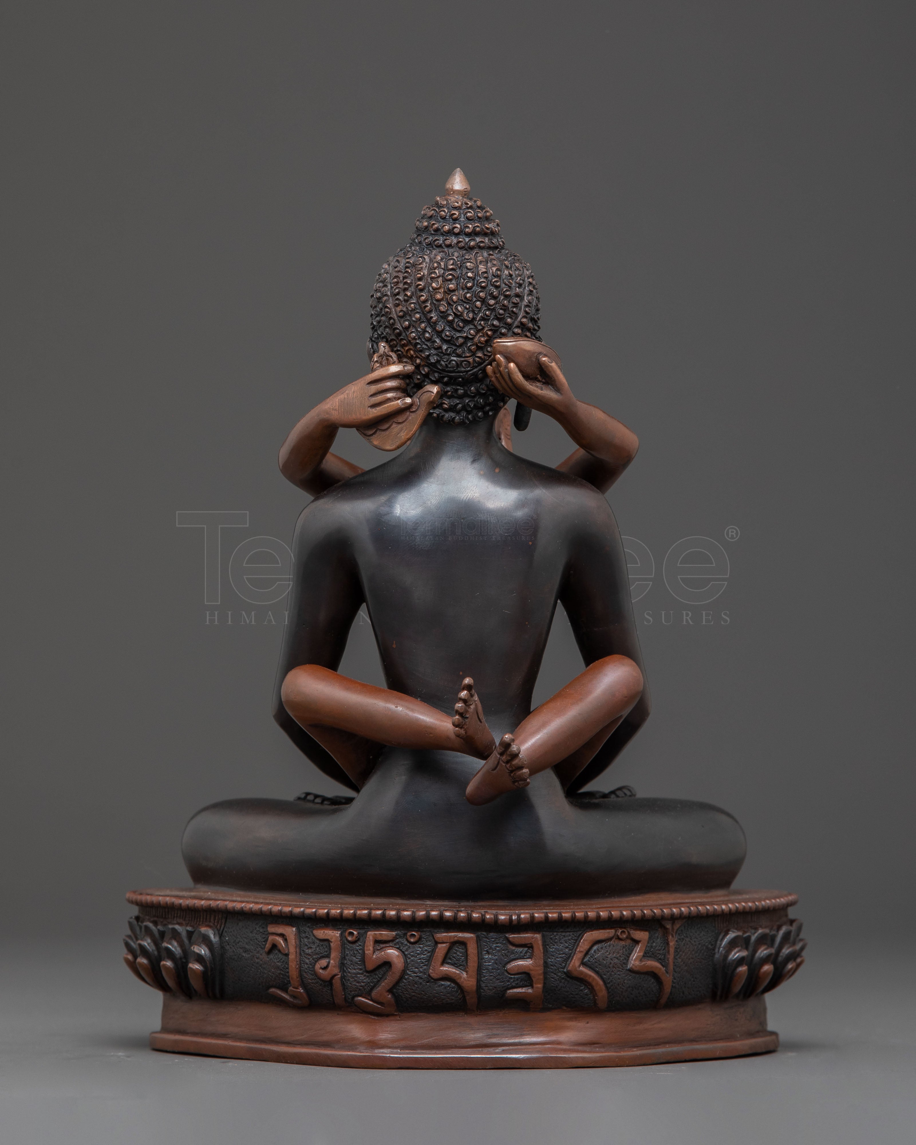 Oxidized Tibetan Samantabhadra With Consort Statue | Tantric Deity for Meditation