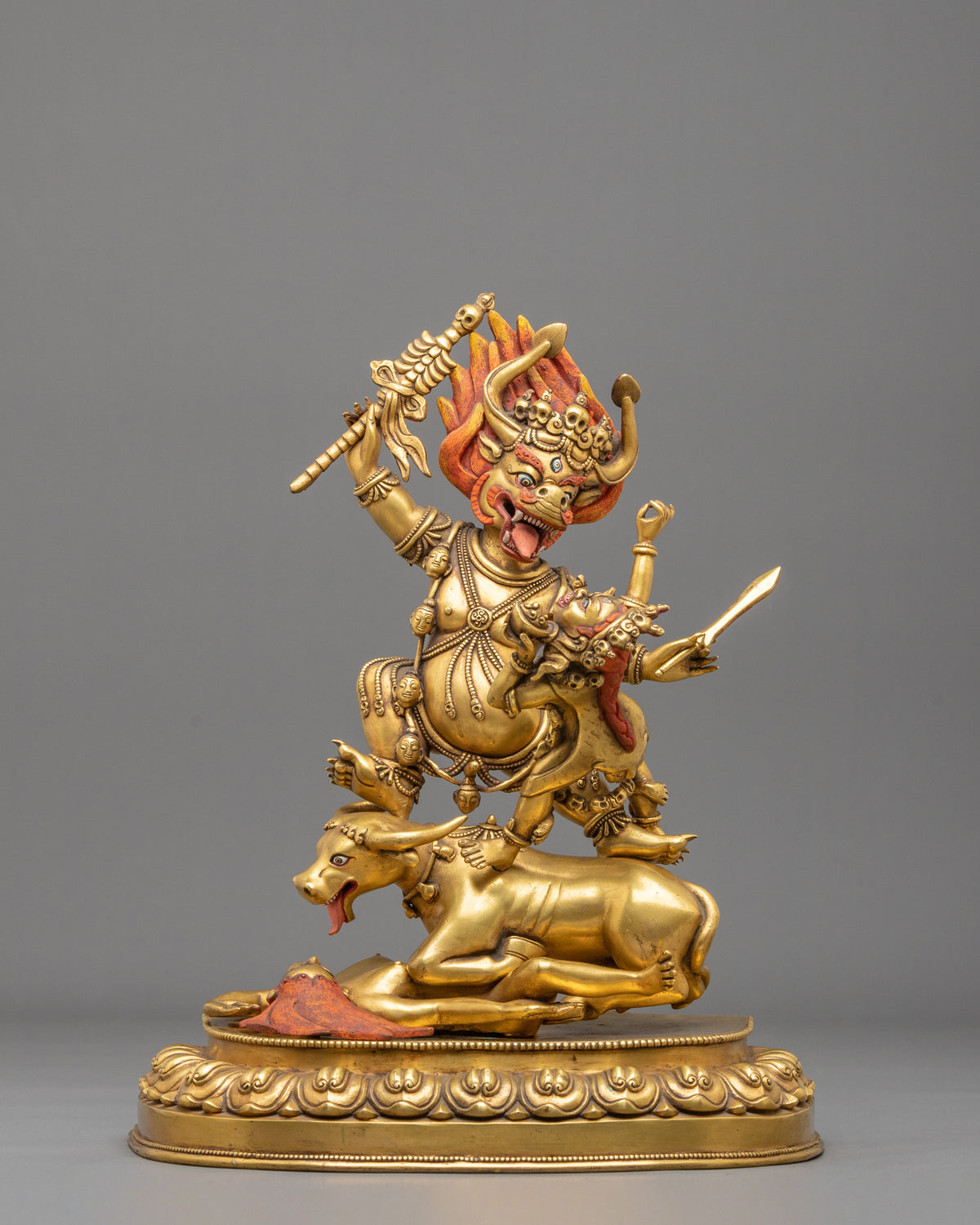 Yama Dharmaraja Sculpture | Tibetan Protector Figurine