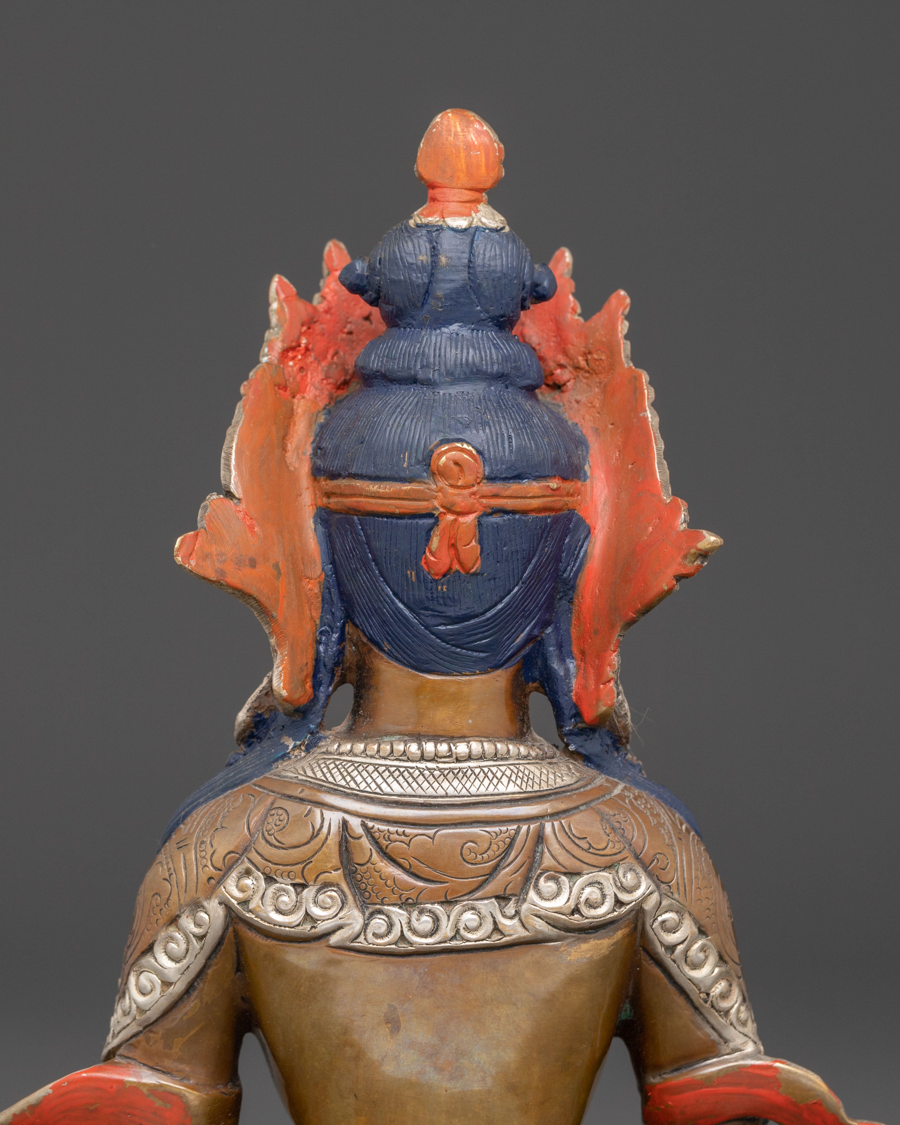 Handmade Copper Statue of Bodhisattva Ksitigarbha | Protector of Beings