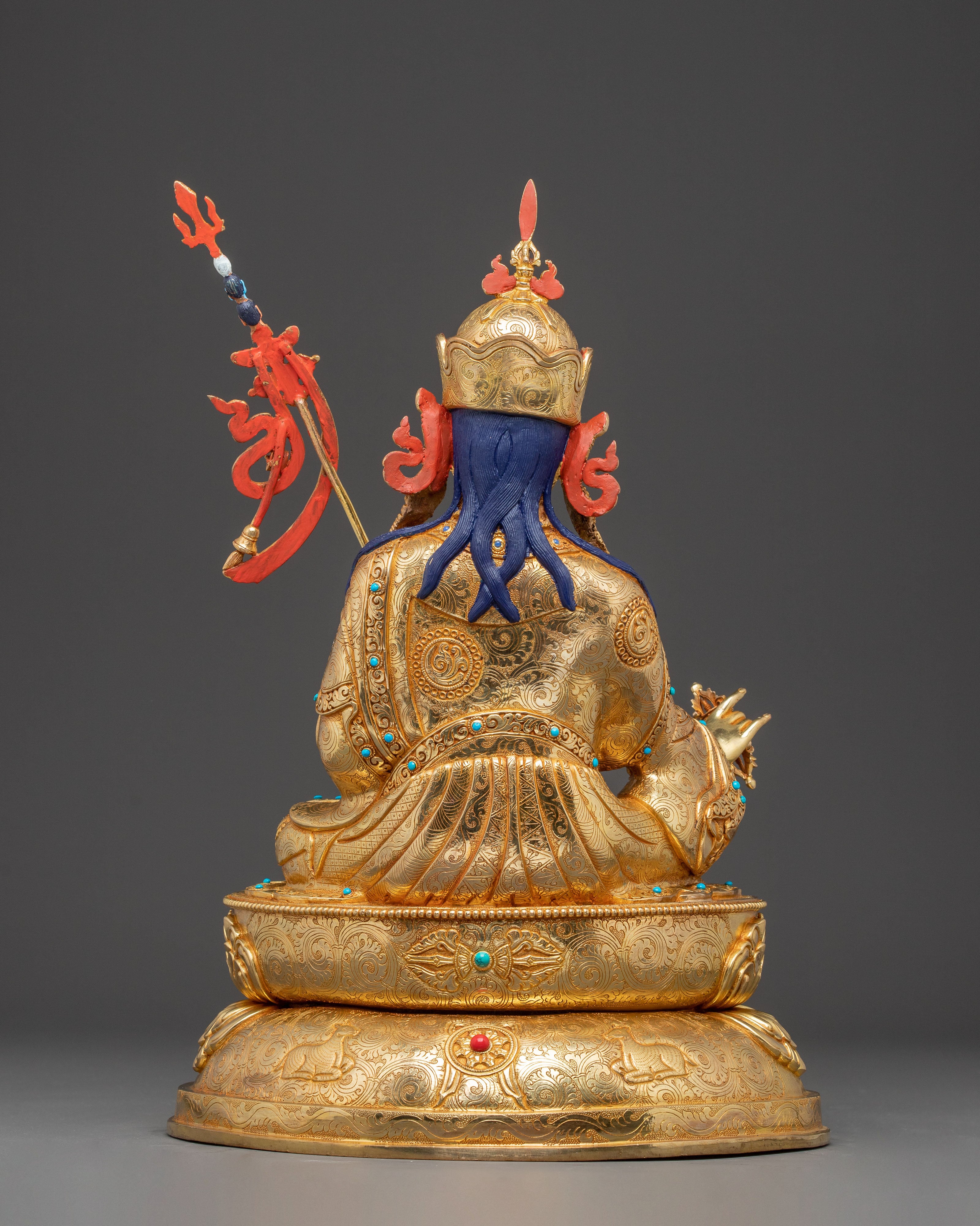 Handmade Buddhist Statue of Lotus Born Guru Rinpoche | Tantric Master