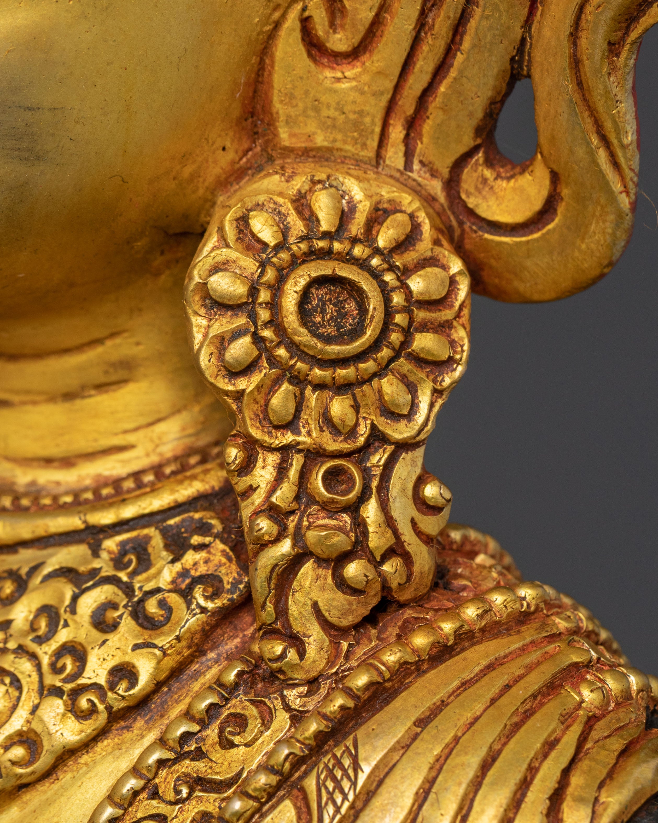 Dipankara Buddha Spiritual Golden Statue: Radiant Grace